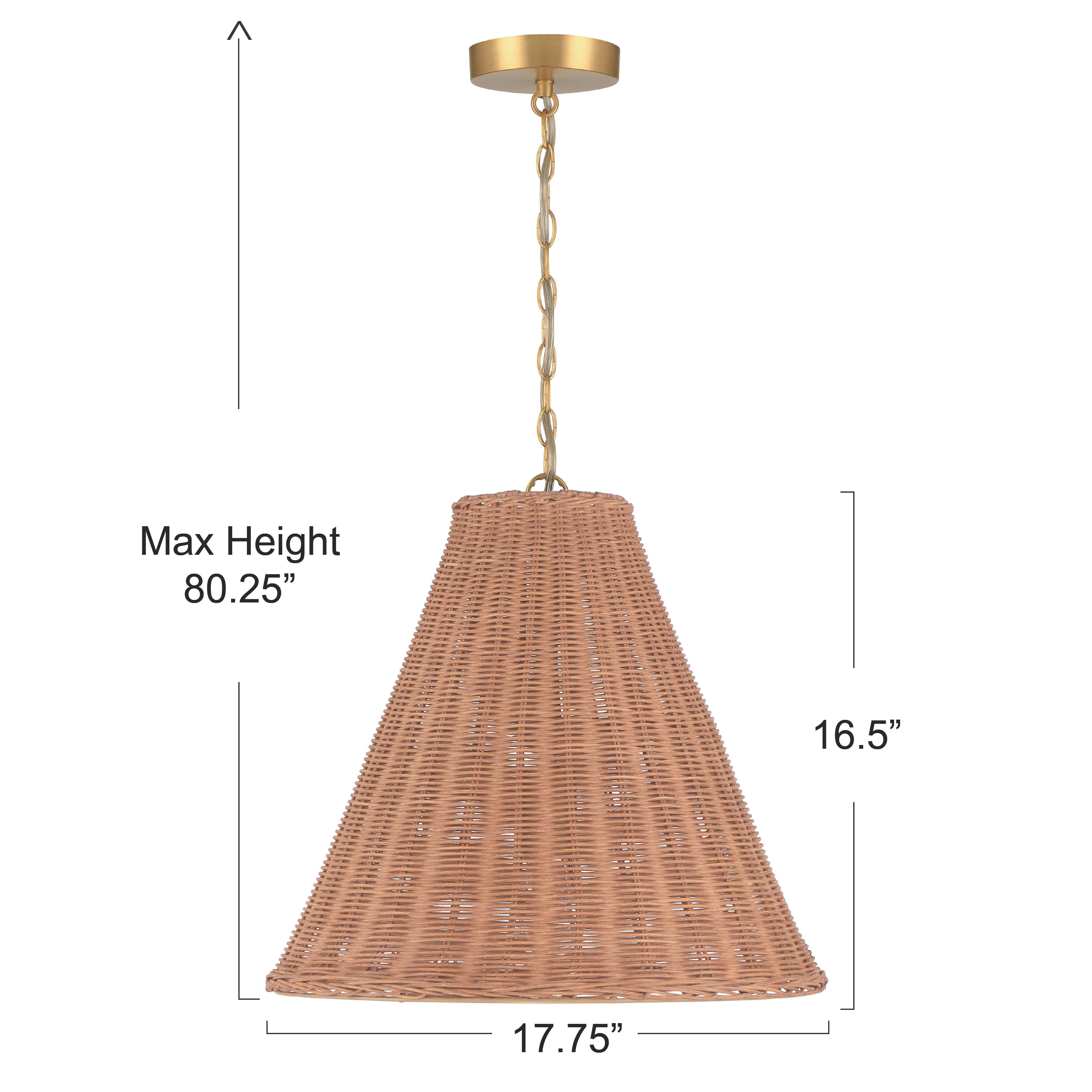 Hello Honey&#xAE; Rattan Taper Pendant Light