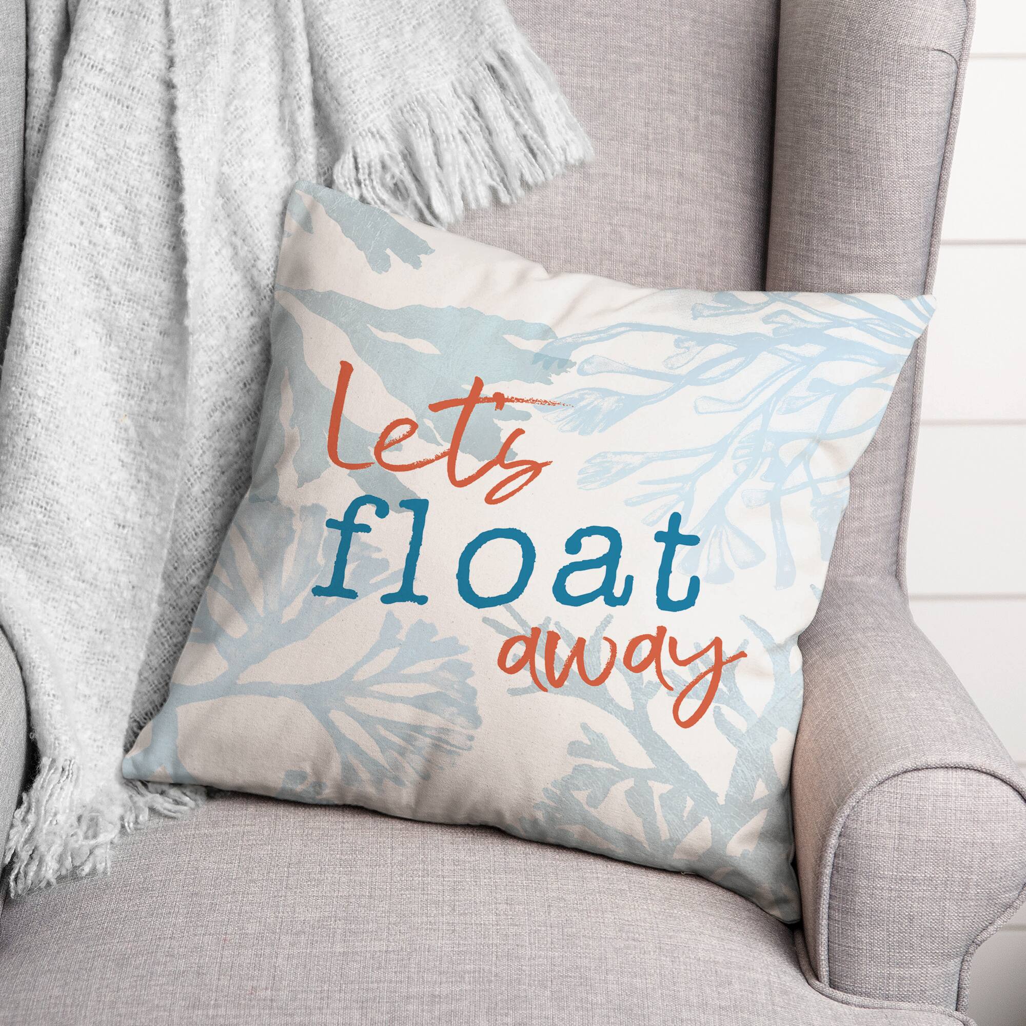 Let's Float Away Throw Pillow