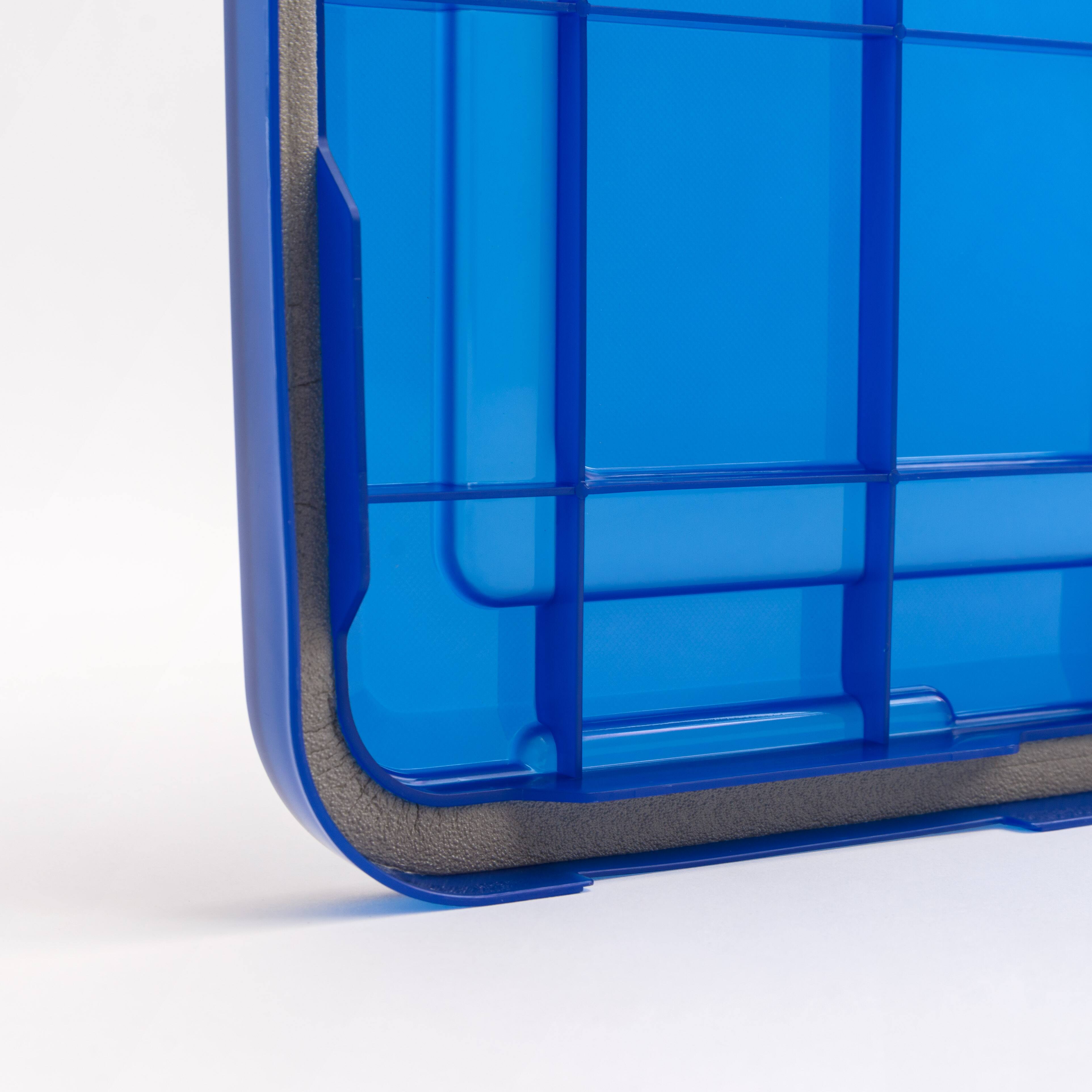 IRIS&#xAE; 156qt. Clear Ultimate Box with Blue Buckle Lid