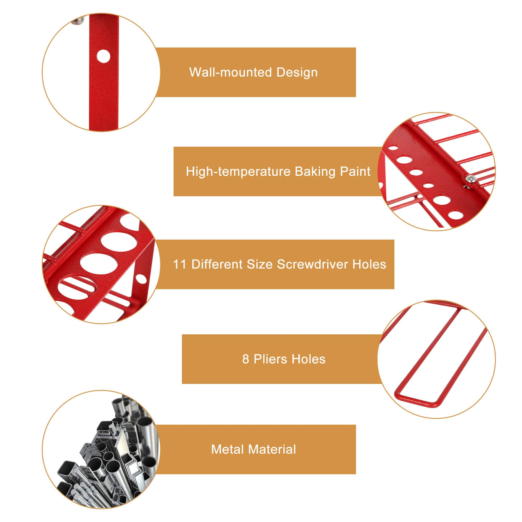 NEX&#x2122; 16.5&#x22; Red Power Tool Organizer Wall Shelf