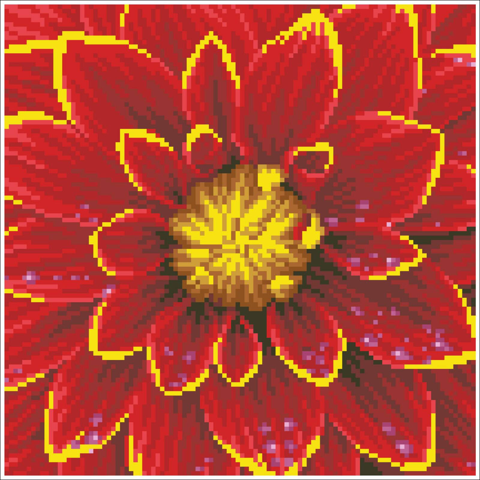 Diamond Dotz&#xAE; Intermediate Dahlia with Frame Diamond Painting Kit