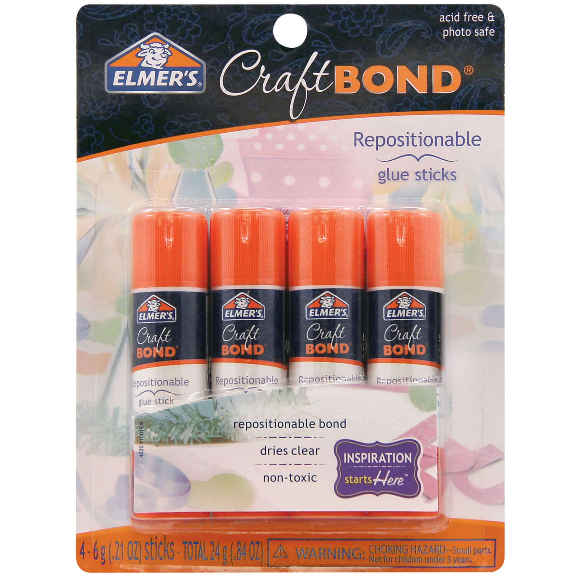 12 Packs: 4 ct. (48 total) Elmer&#x27;s&#xAE; CraftBond&#xAE; Repositionable Glue Sticks