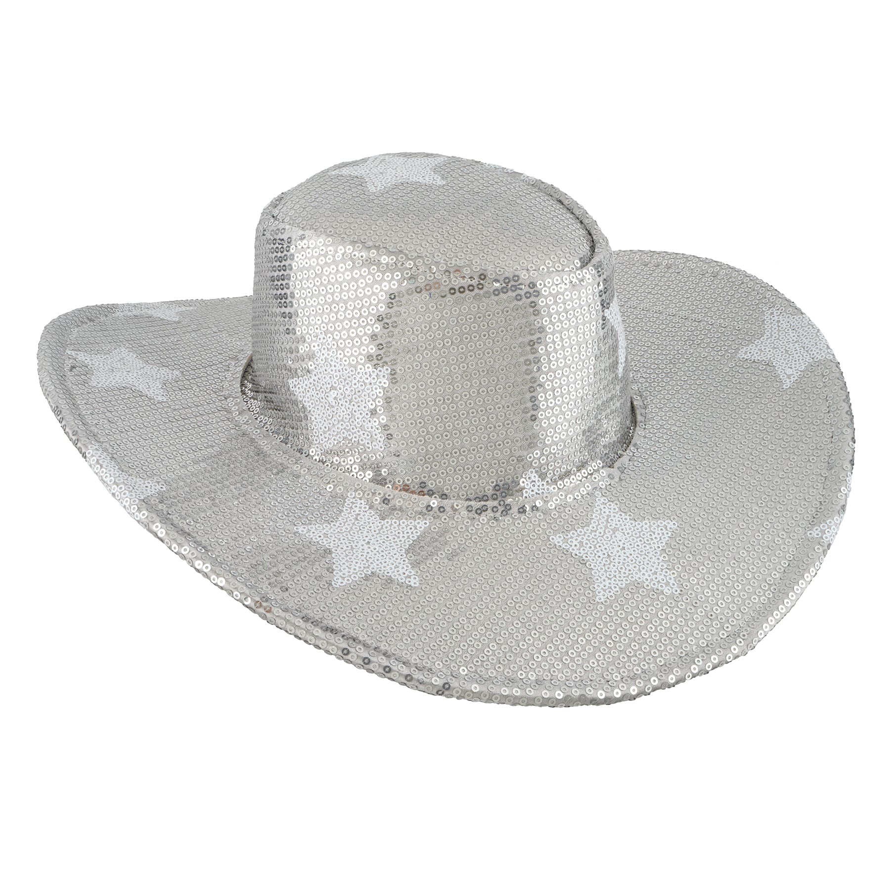 Silver Sequin Cowboy Hat by Celebrate It&#x2122;