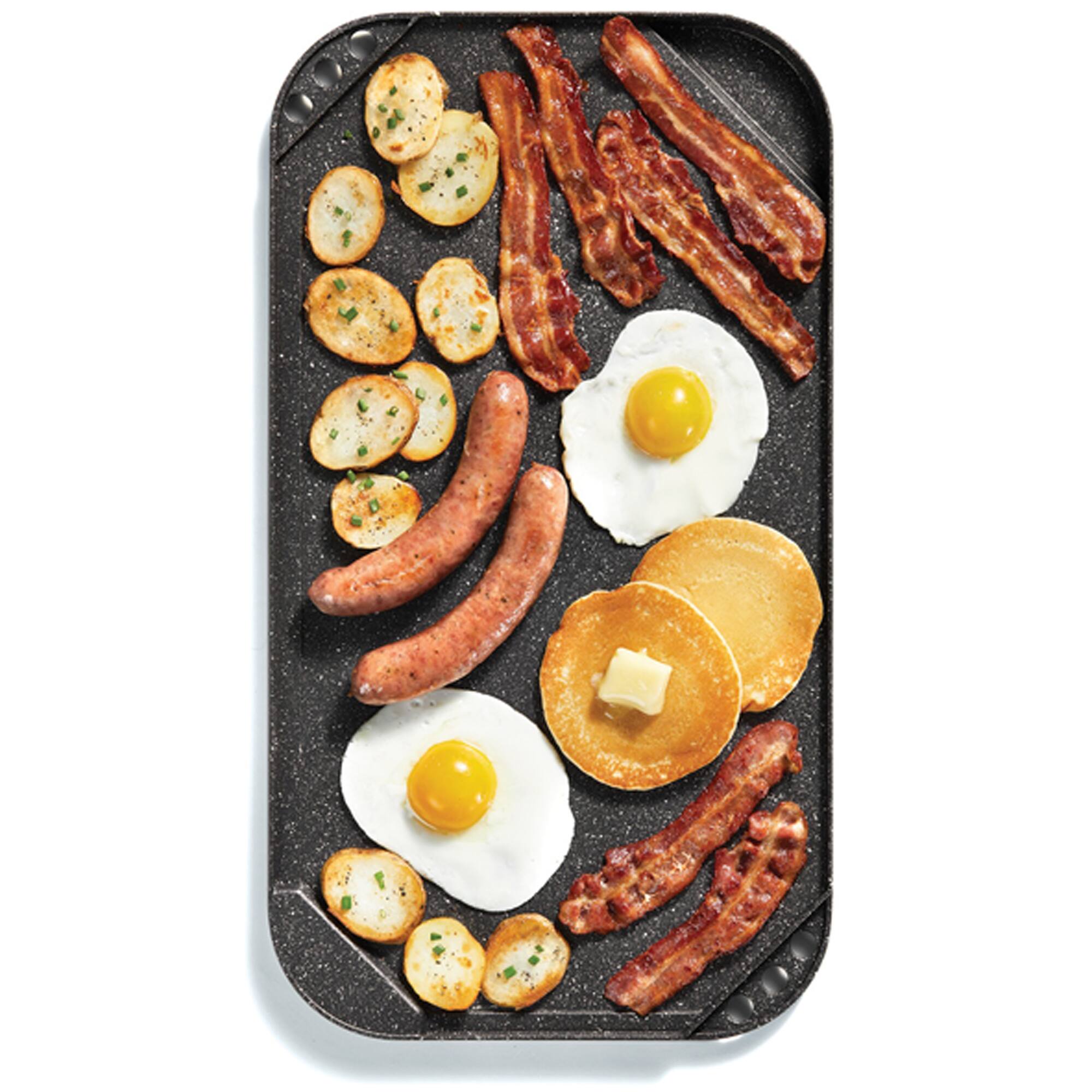 THE ROCK by Starfrit 10.6&#x22; x 19.5&#x22; Reversible Grill Griddle