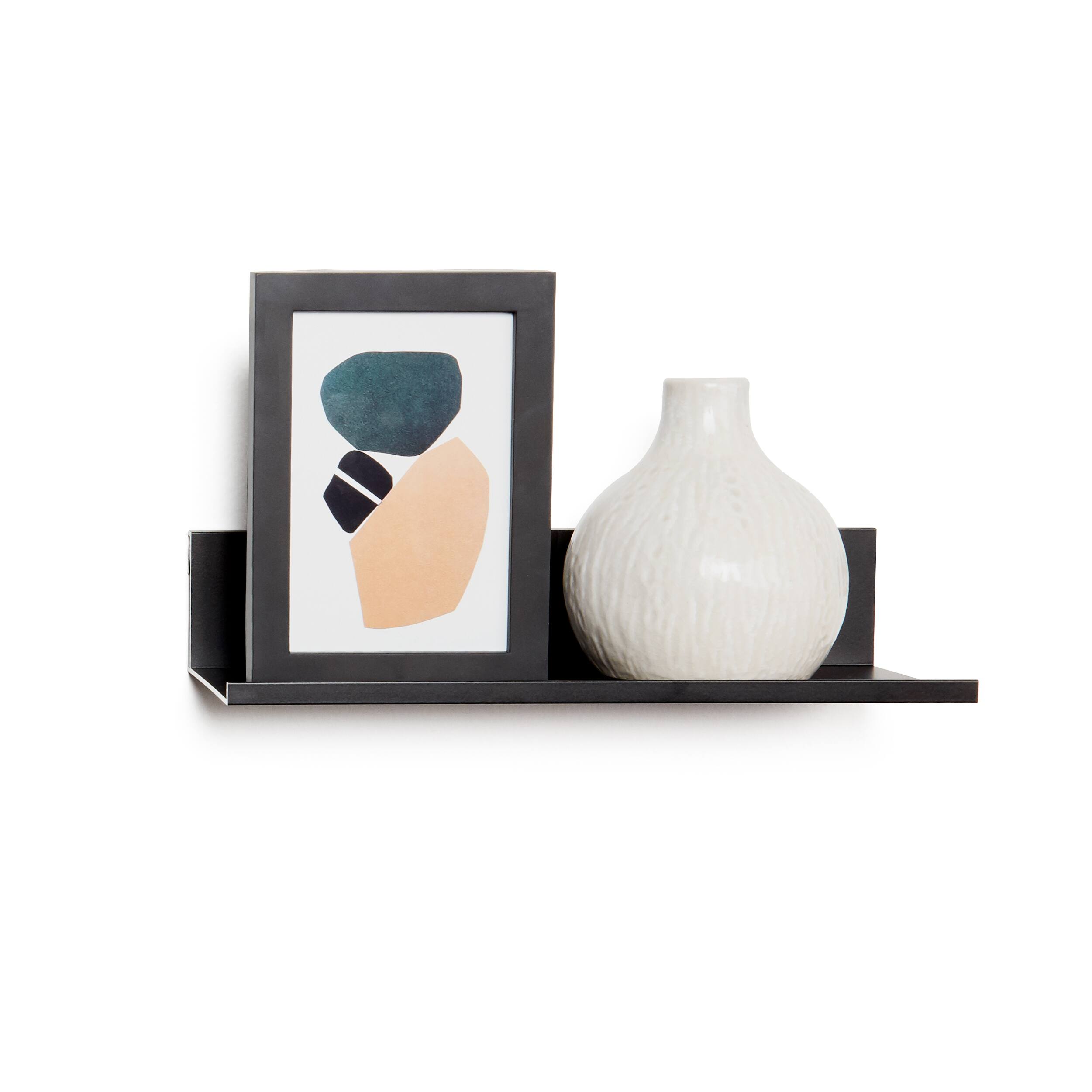 Hangz™ Black No Stud 4" Depth Floating Shelf