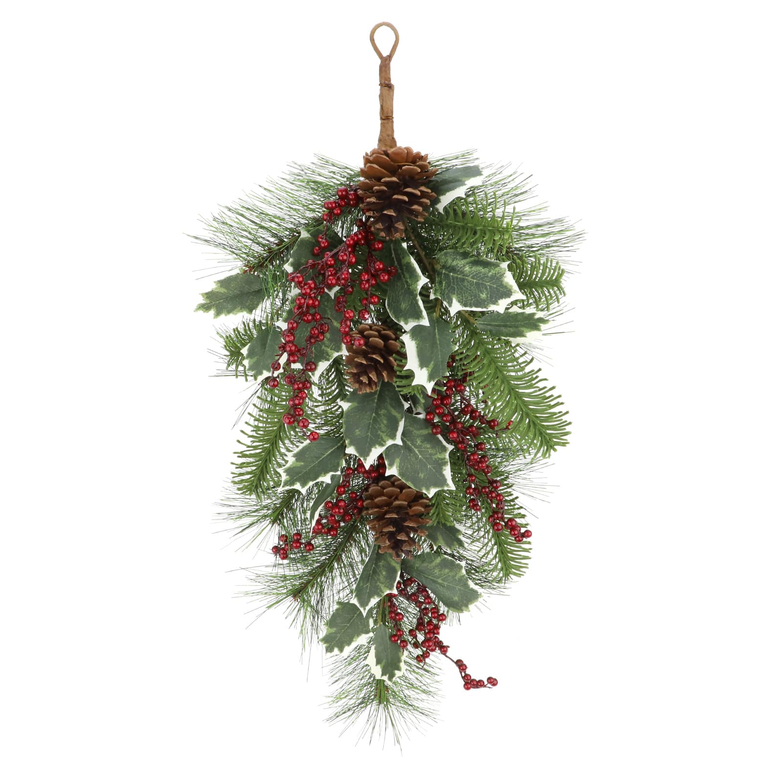 23&#x22; Red Berry, Pinecone &#x26; Holly Teardrop by Ashland&#xAE;