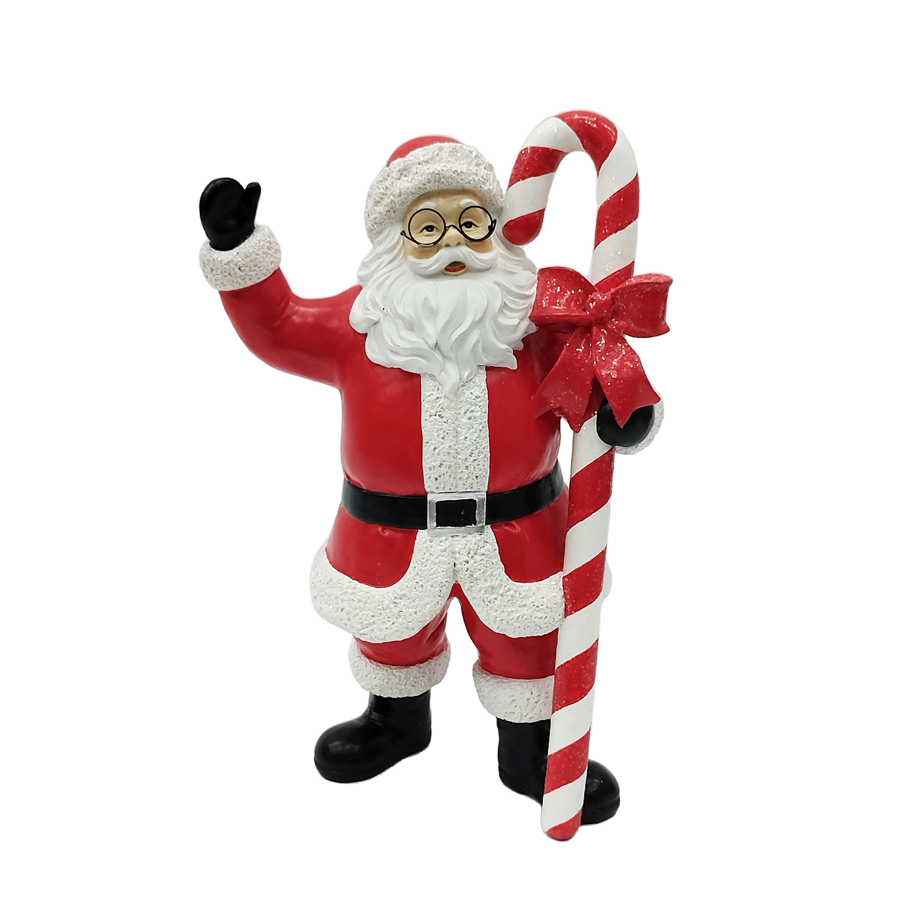 10.5&#x22; Red &#x26; White Santa with Candy Cane Tabletop D&#xE9;cor by Ashland&#xAE;