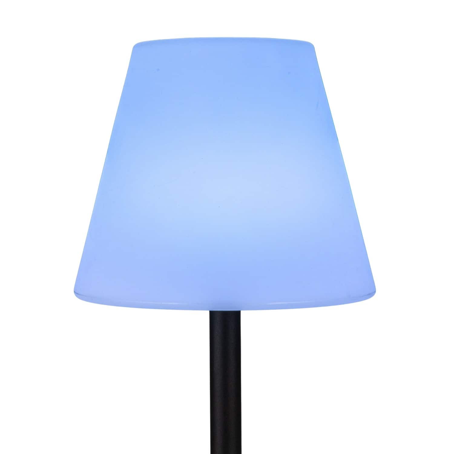 Hello Honey&#xAE; 57.75&#x22; Black Touch Sensor Metal Solar Floor Lamp