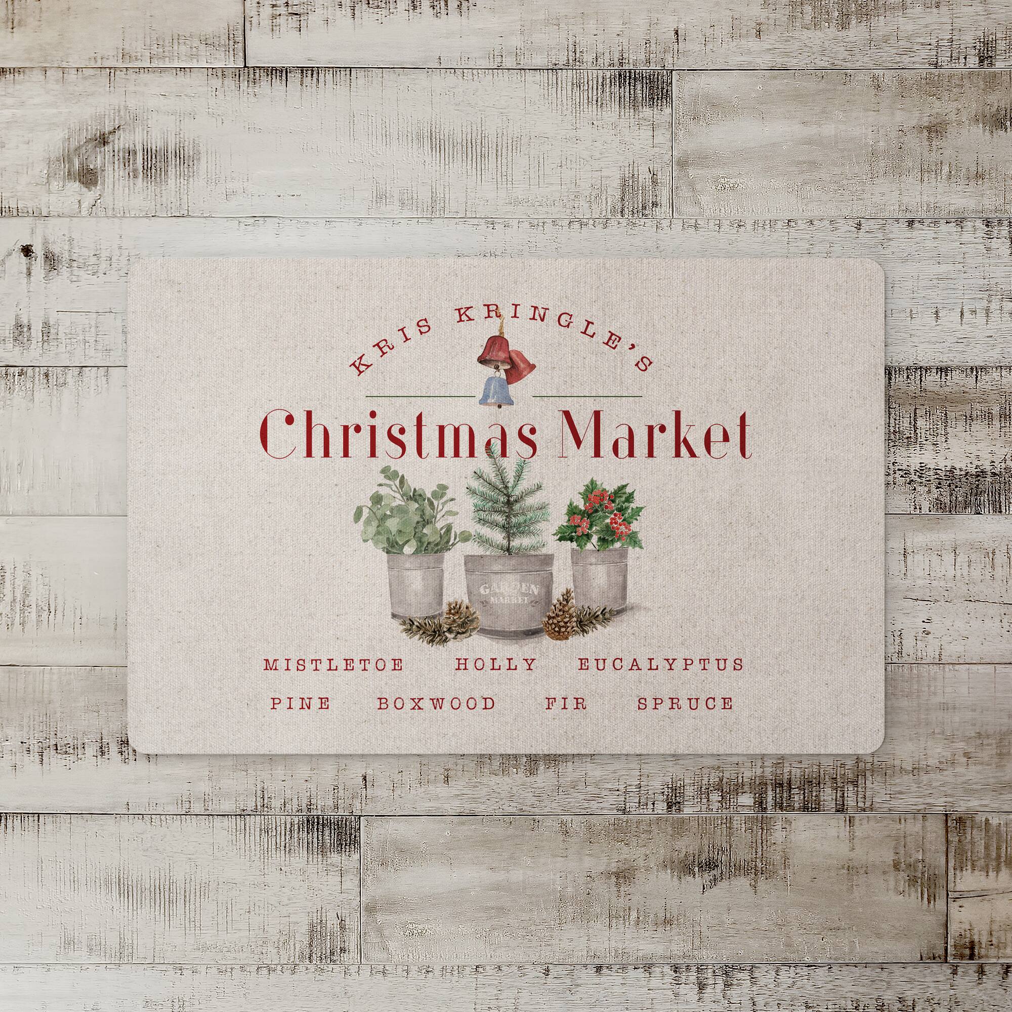 Kringle&#x27;s Christmas Market Floor Mat