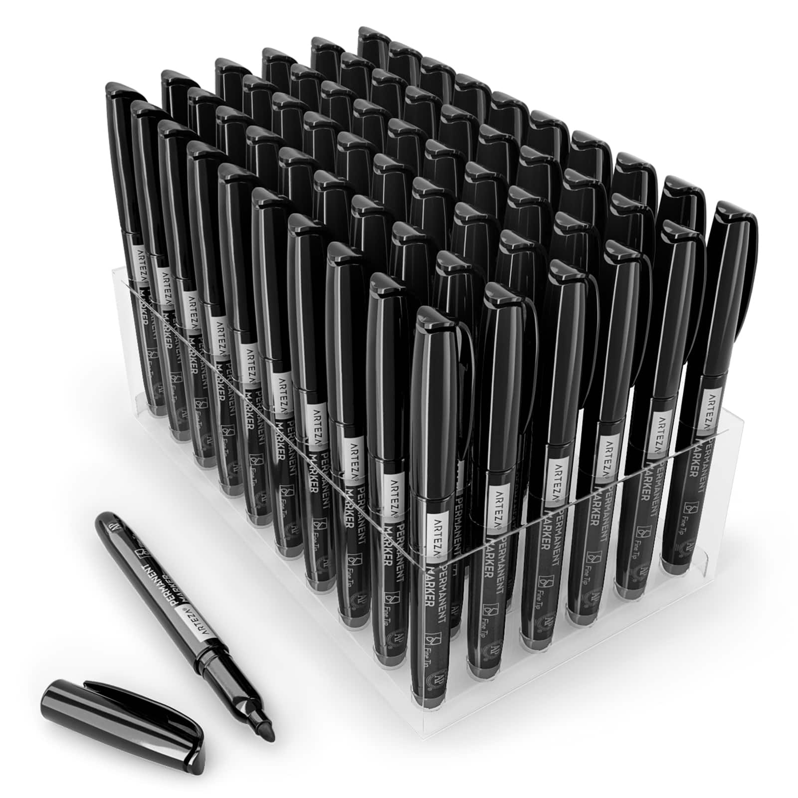 Arteza&#xAE; Black Fine Tip Permanent Marker Set