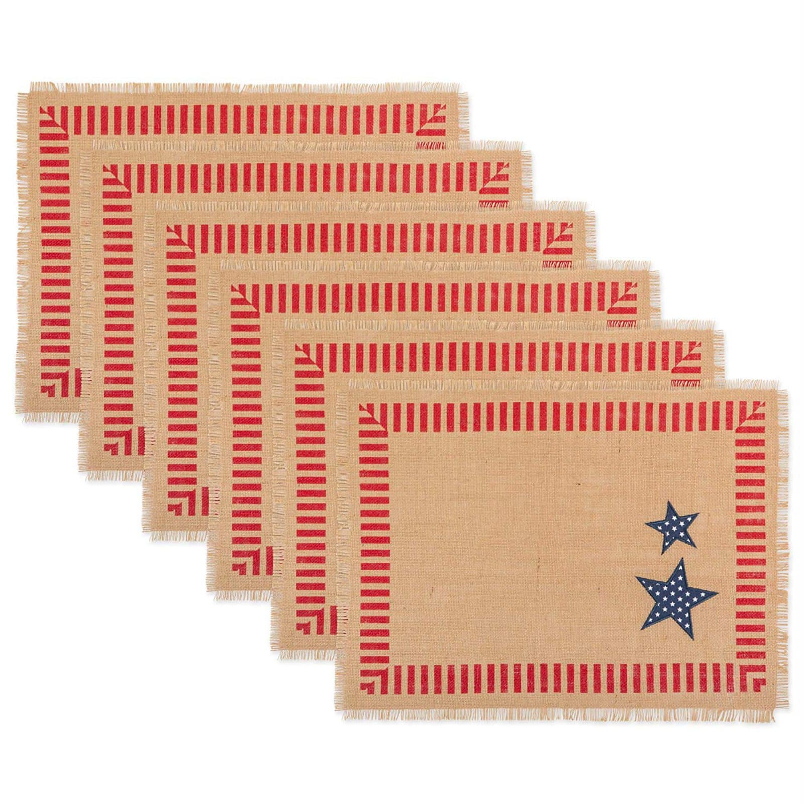 DII&#xAE; 4th of July Jute Placemat Set, 6ct.
