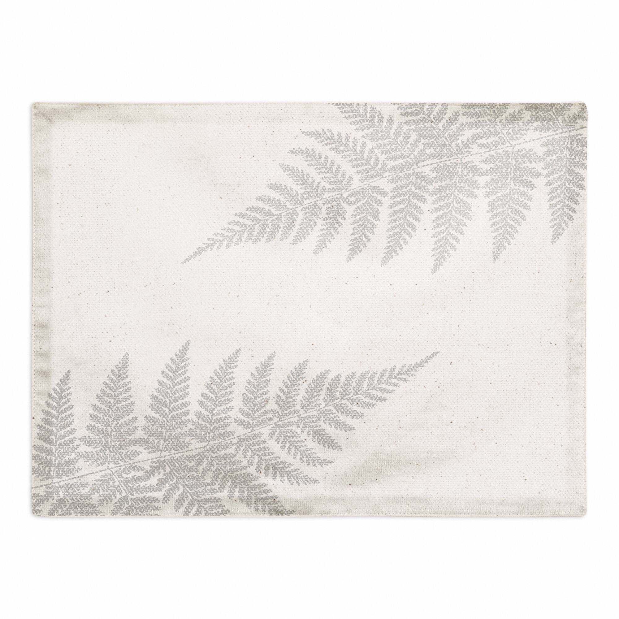 Neutral Fern 18" x 14" Cotton Twill Placemat