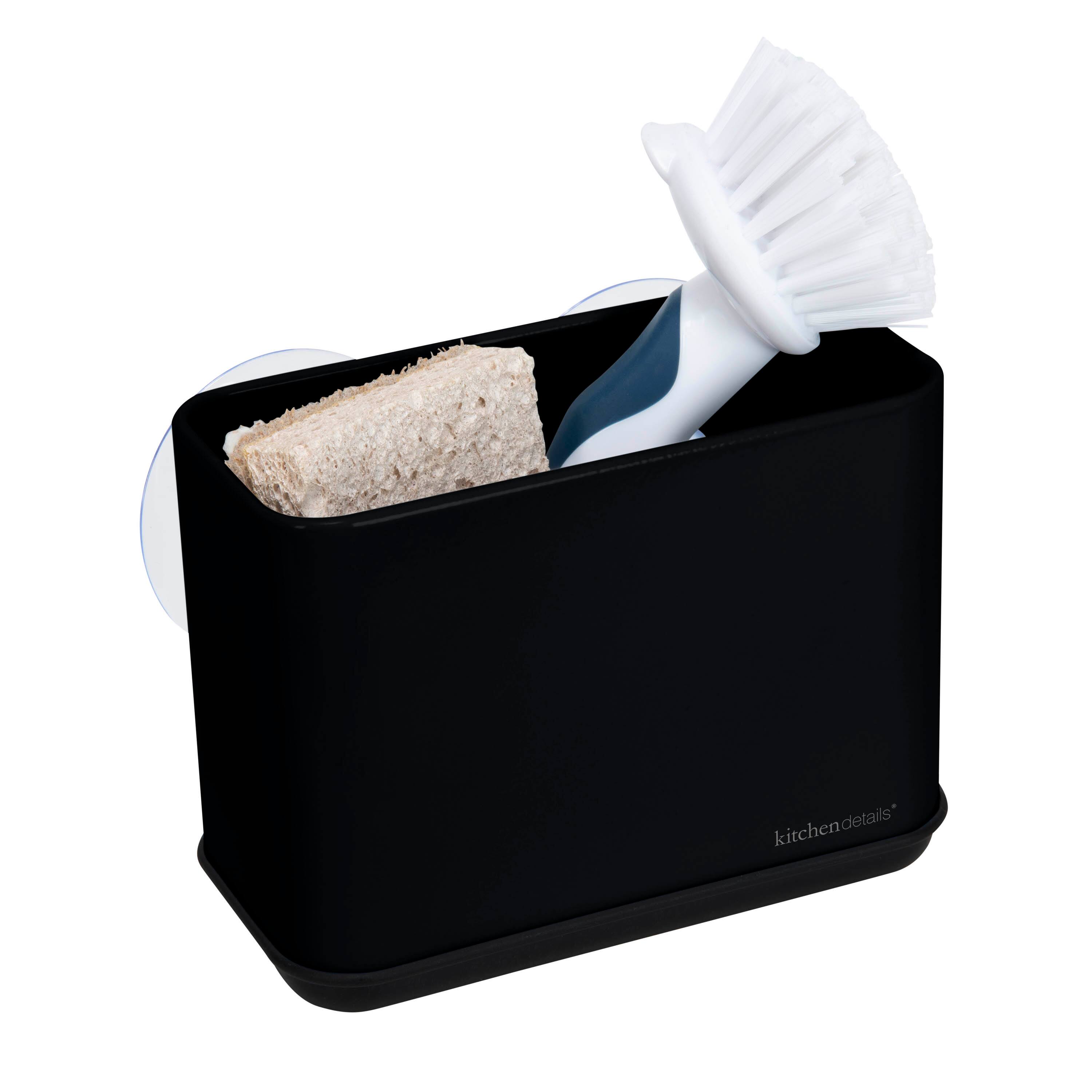 Kitchen Details Matte Black Sink Caddy with Suction Cups