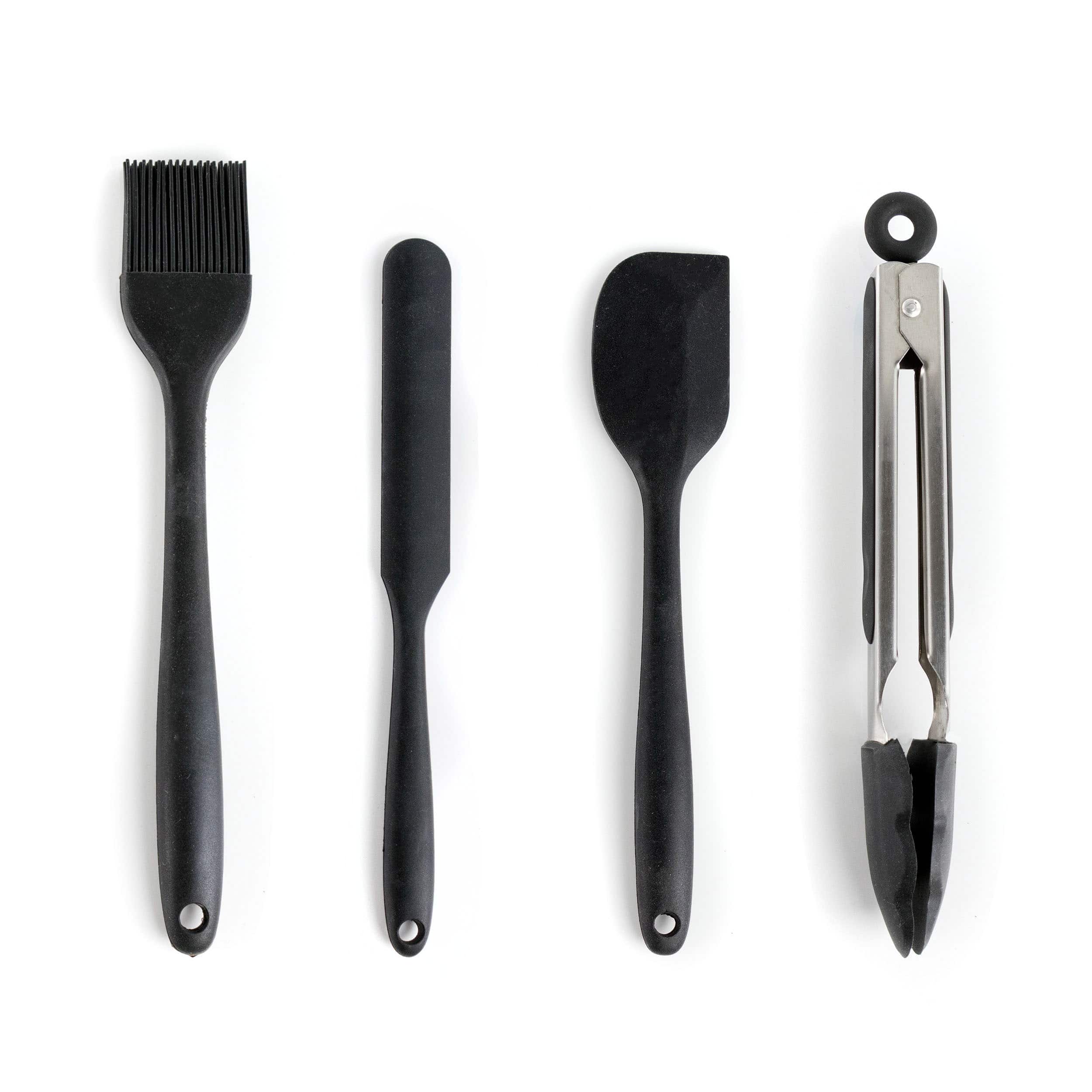 MegaChef Gray Silicone & Stainless Steel Cooking Utensils Set, 14ct.