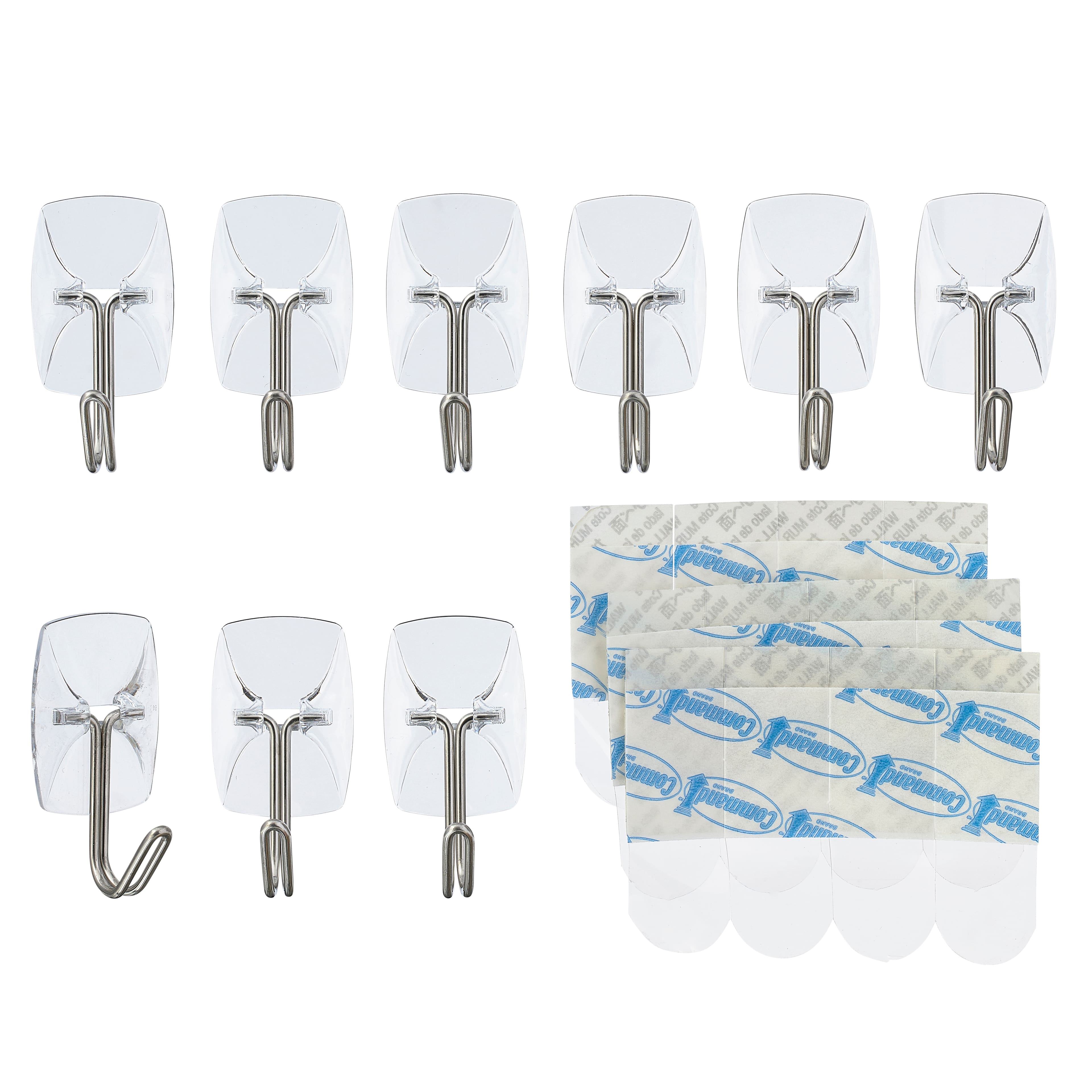 Command&#x2122; Small Wire Hooks, Clear