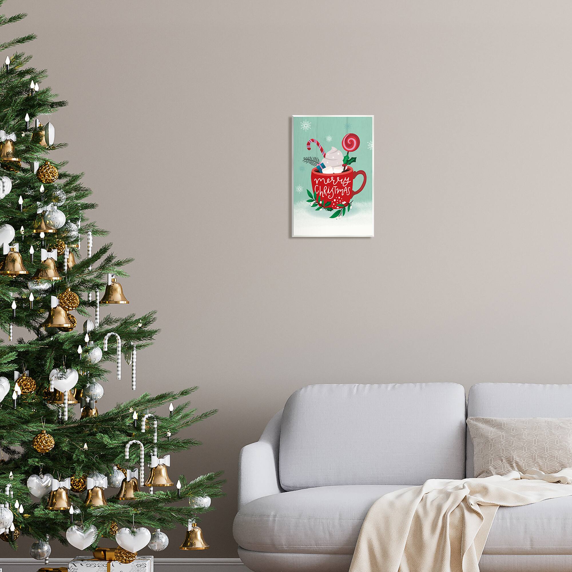 Stupell Industries Merry Christmas Warm Cocoa Wall Plaque Art