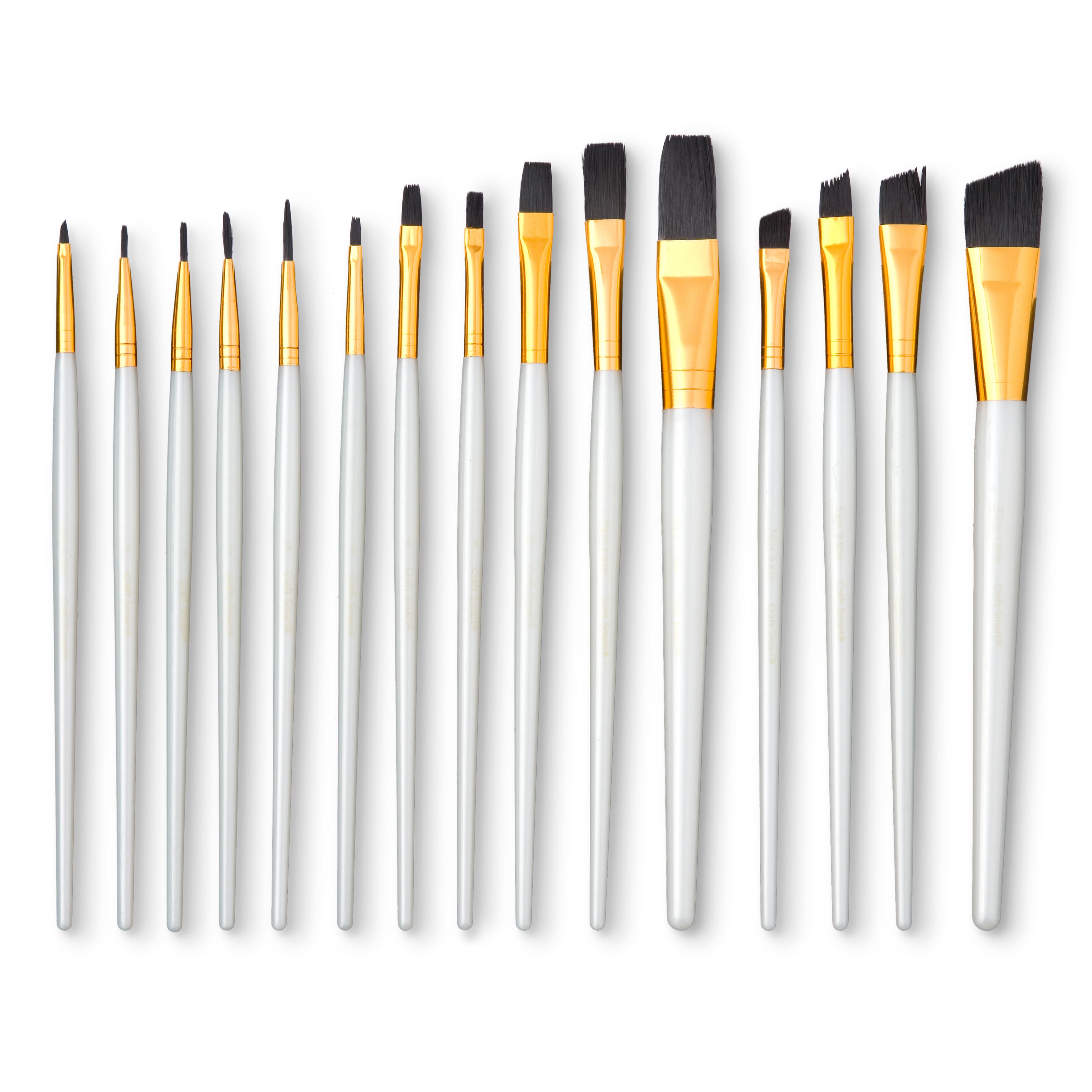 6 Pack: Black Taklon Super Value Paintbrush Pack by Craft Smart&#xAE;
