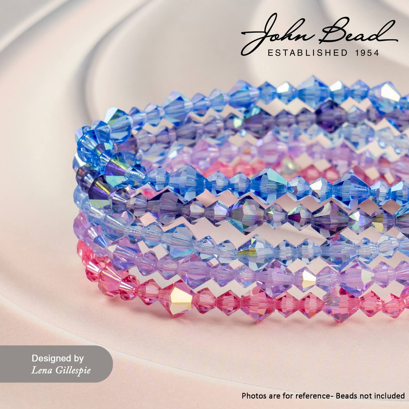John Bead PRECIOSA 4mm Czech Crystal Bicone Beads, 40ct.
