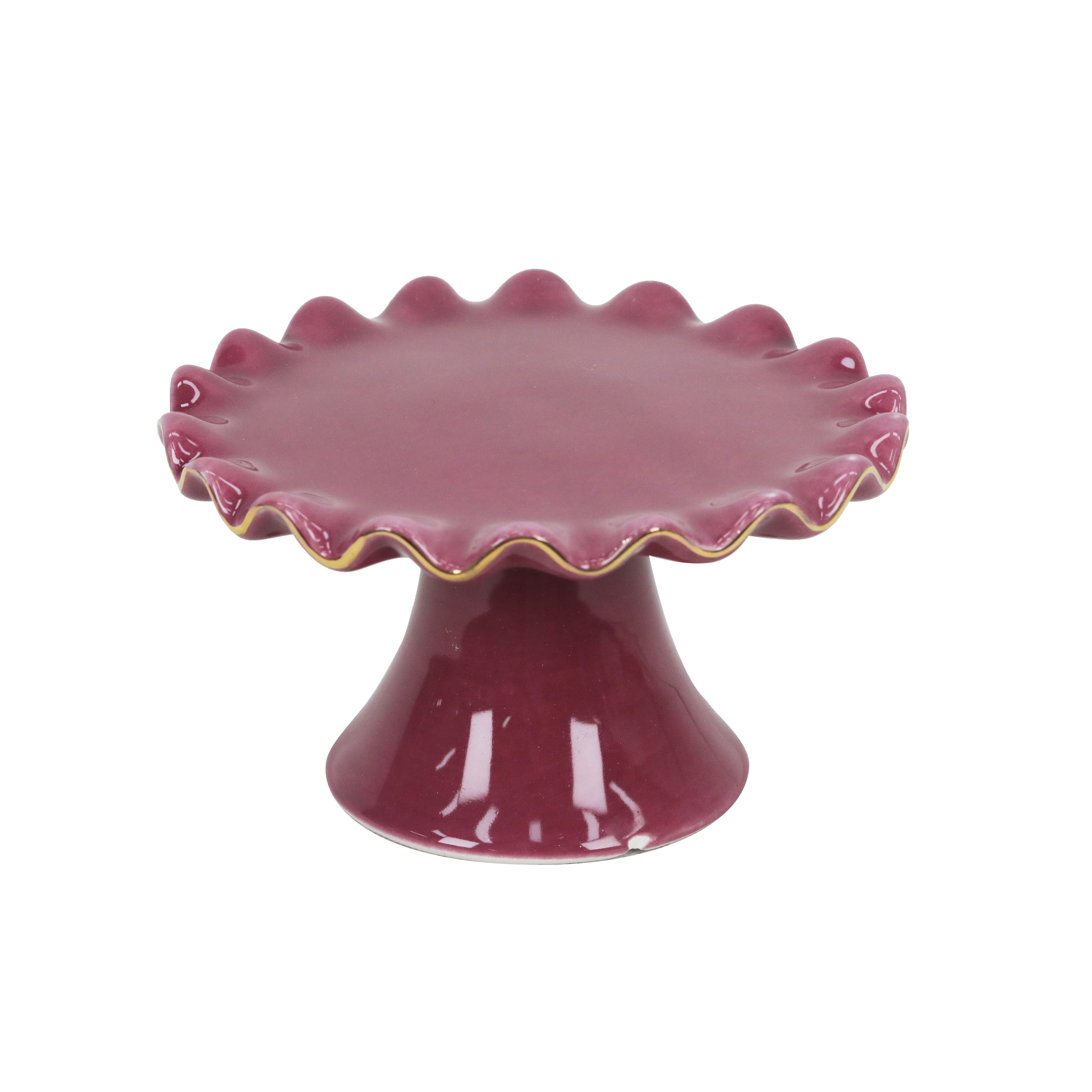 5.5&#x22; Ruffled Ceramic Cake Stand by Ashland&#xAE;