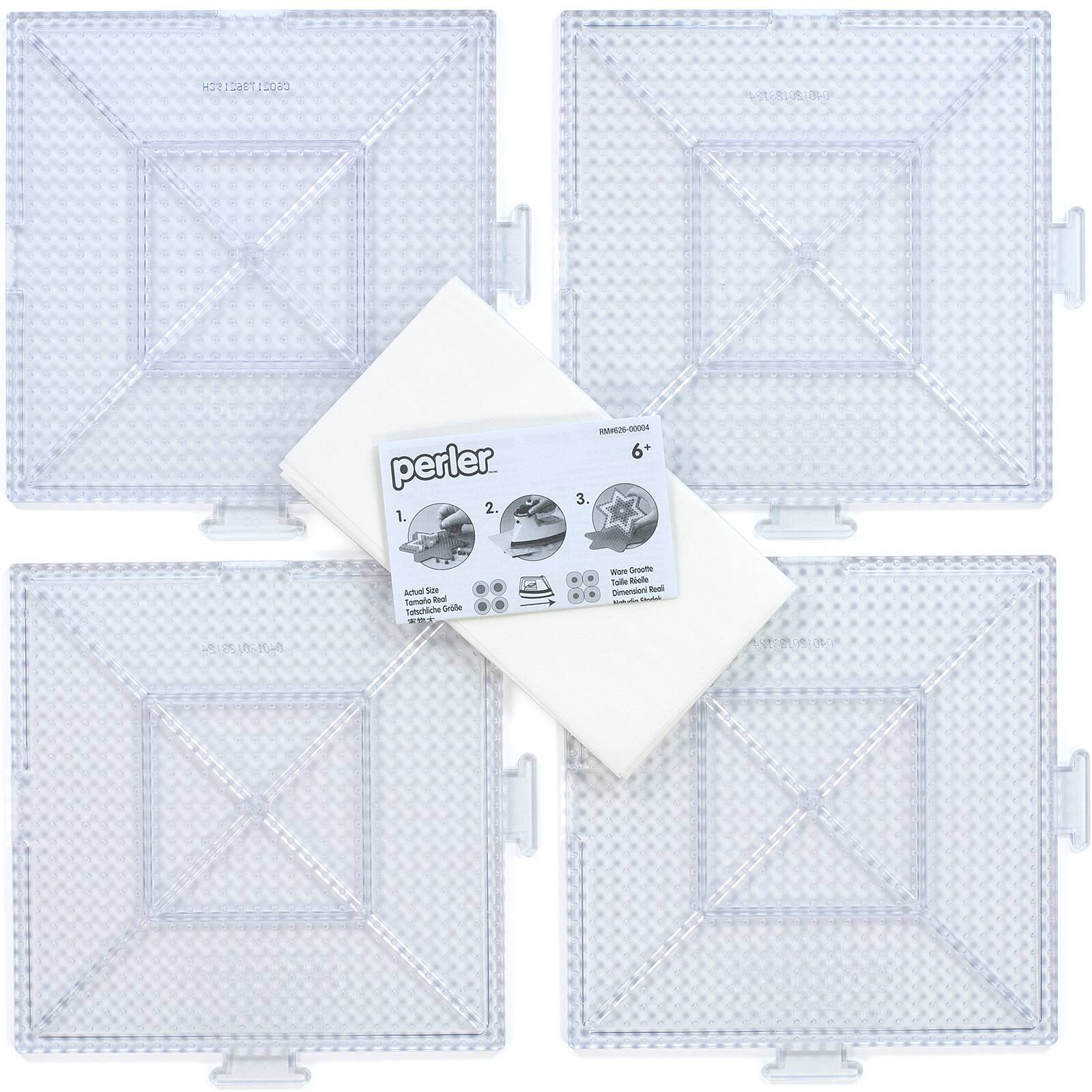 Perler® Large Interlocking Pegboard Set, 4ct.