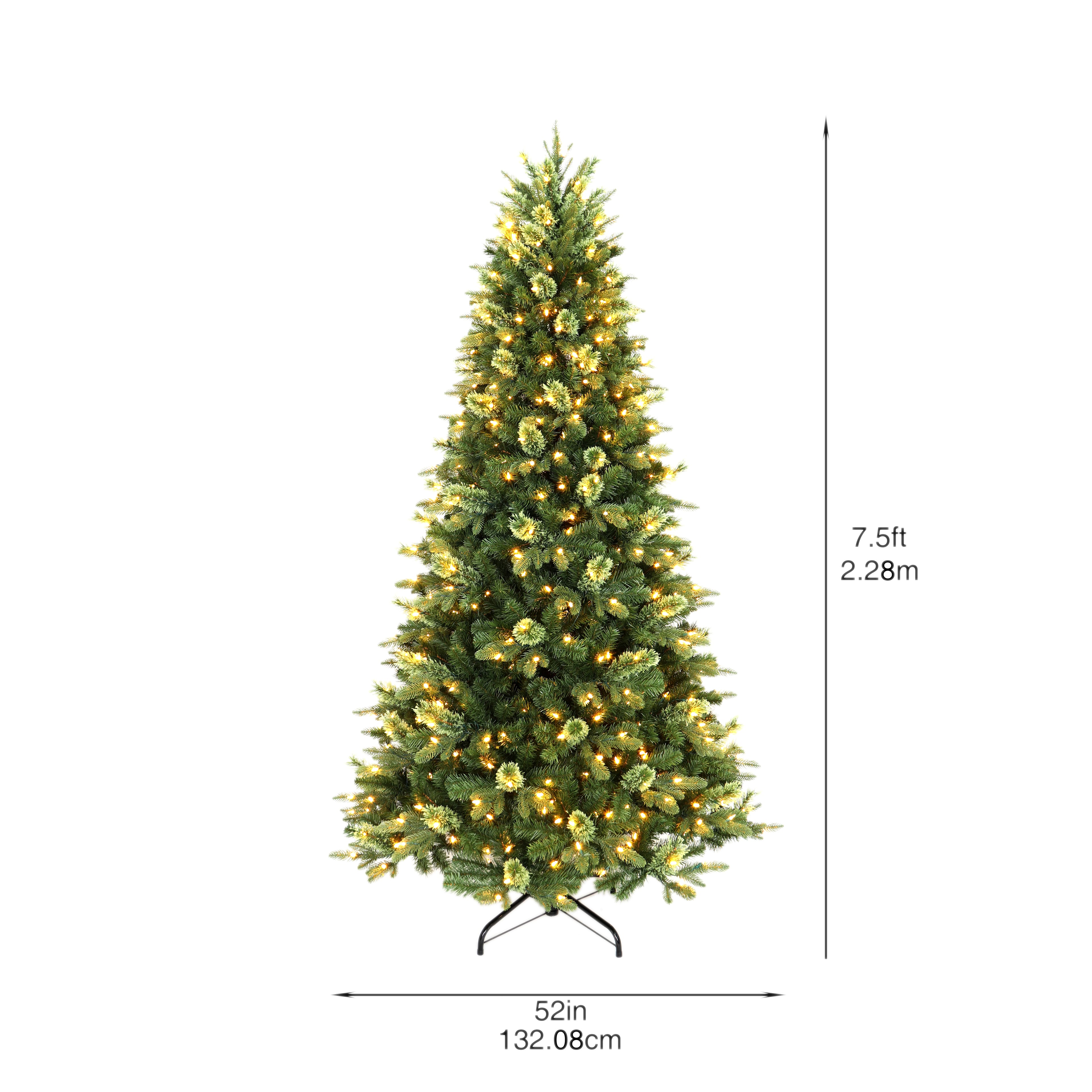 7.5ft. Pre-Lit Jackson Spruce Artificial Christmas Tree, Warm White LED Lights by Ashland&#xAE;