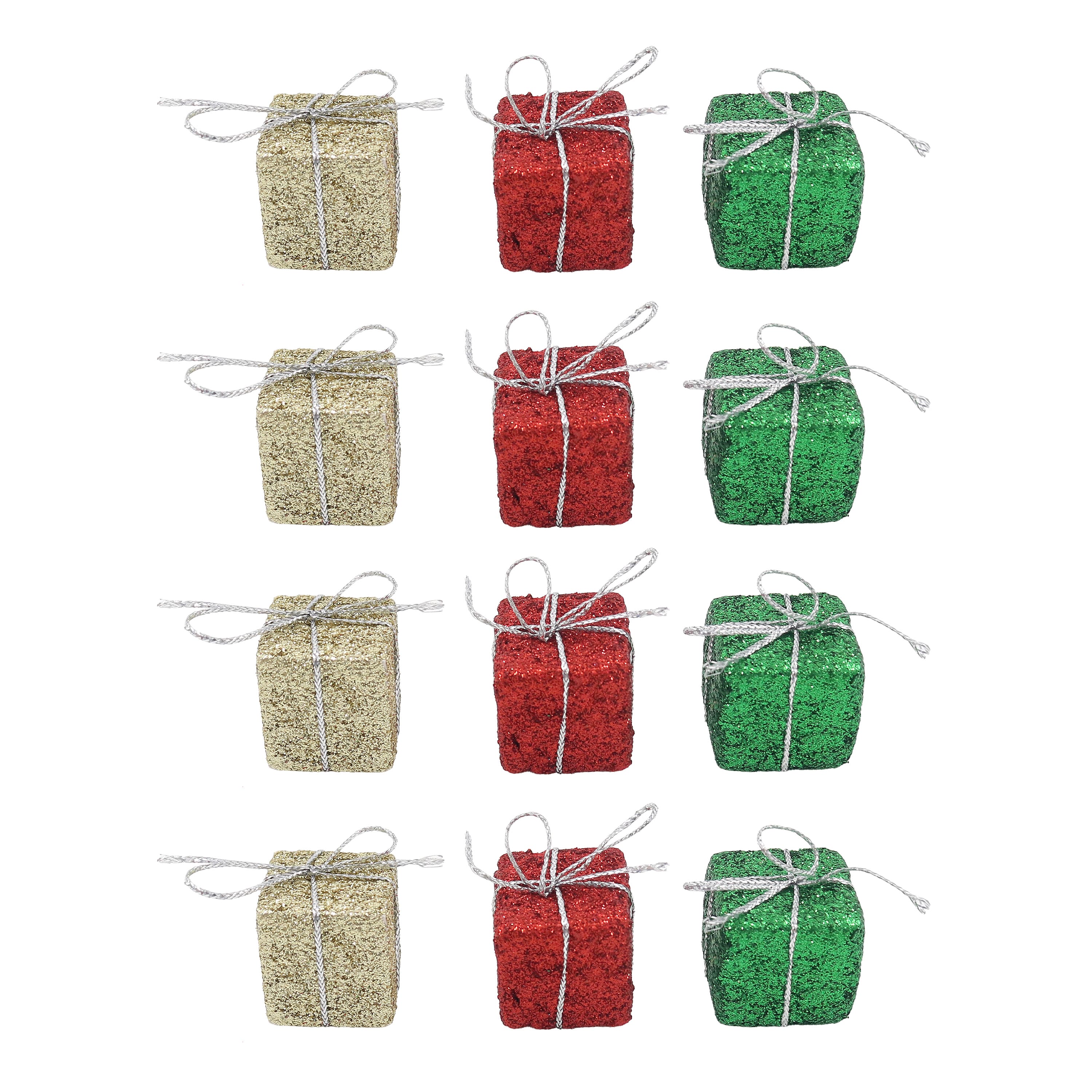 Mini Red, Green & Gold Gift Decorations by Ashland®
