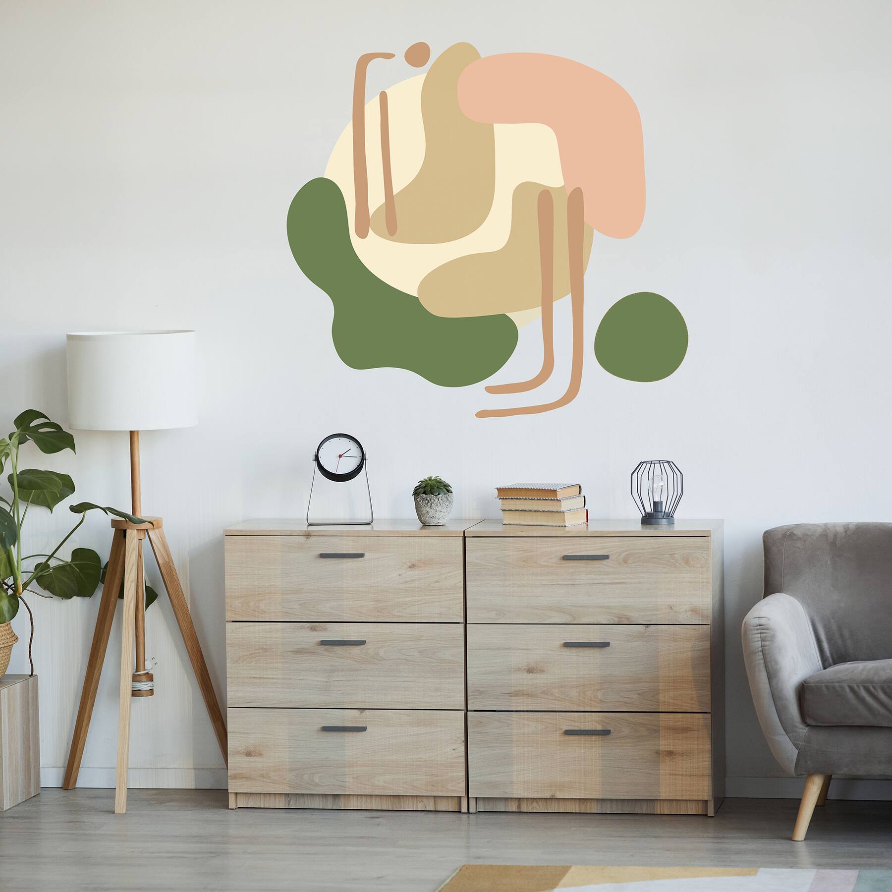 WallPops Very Gay Paint Soft Amoeba Modular Mural Peel &#x26; Stick Wall Decals