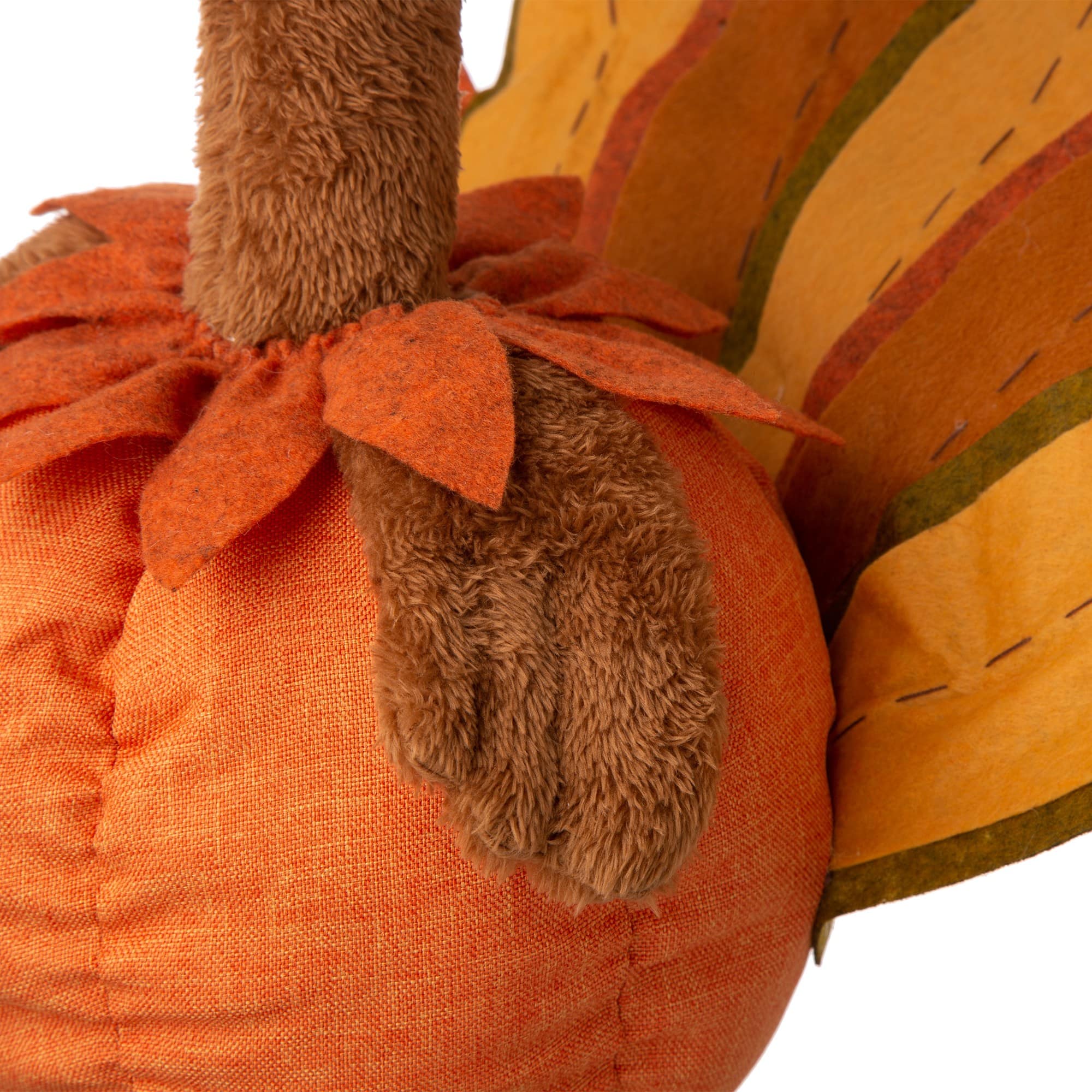 Glitzhome® Lighted Fabric Turkey Standing Décor with Telescoping Legs & Timer