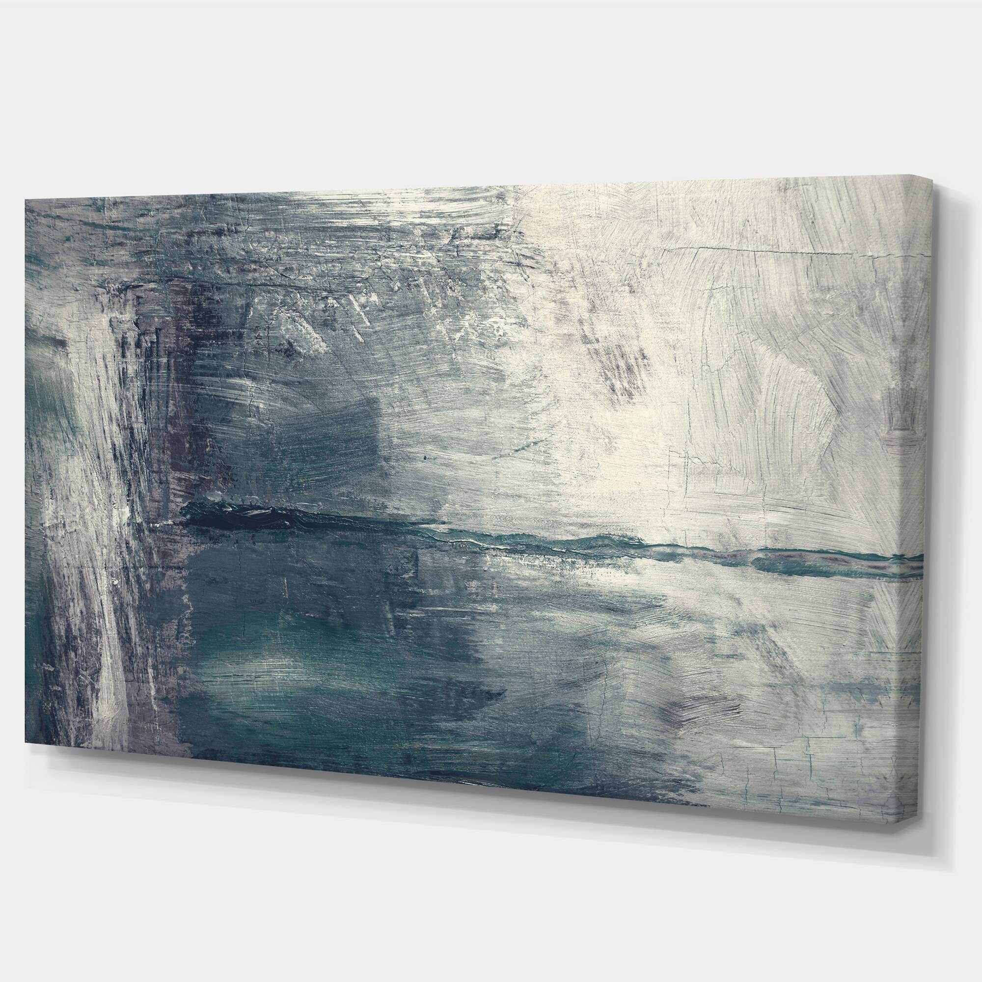 Designart - Grey Abstract Pattern Oil Painting - Abstract Canvas Painting