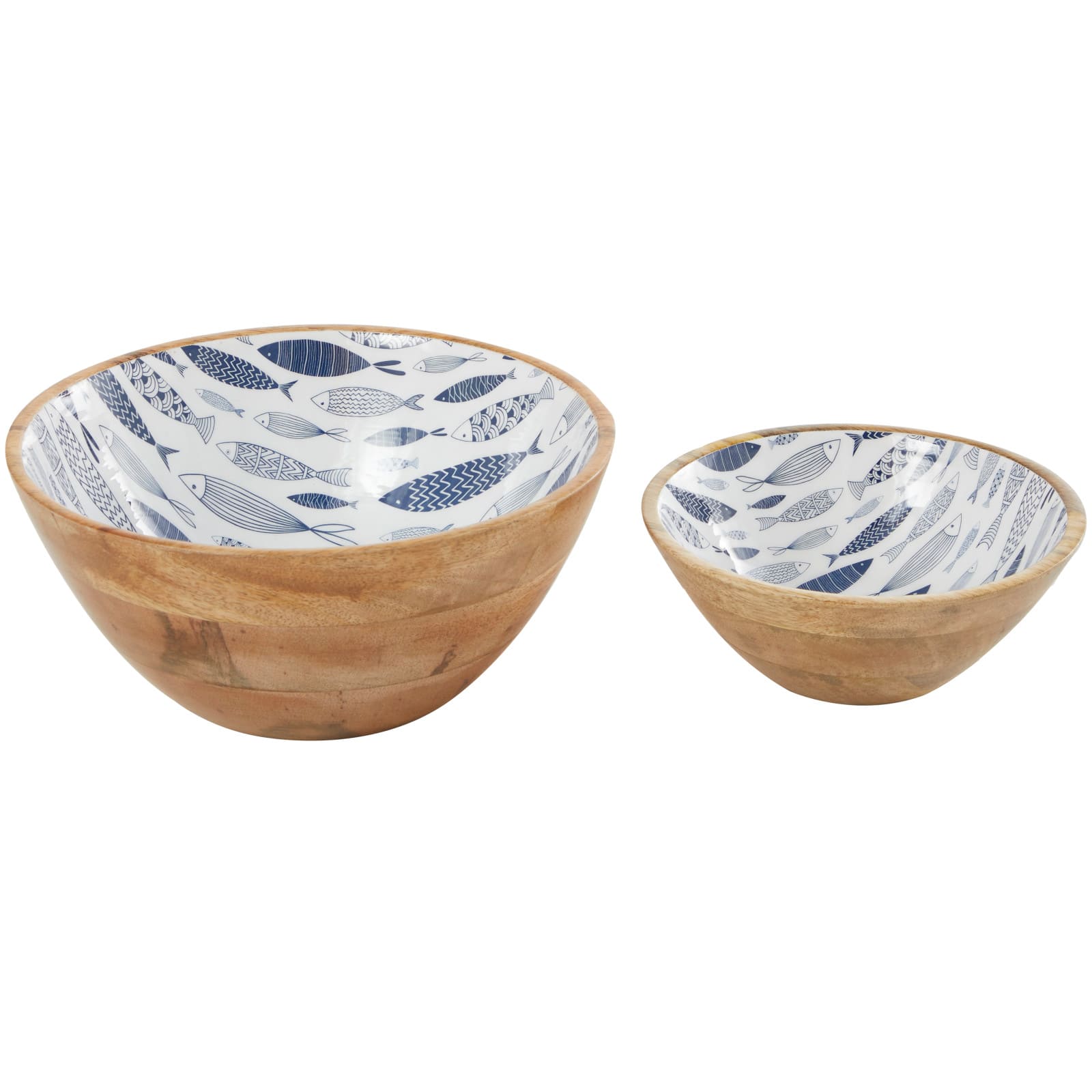 Mango Wood Handmade Nesting Decorative Bowl Set