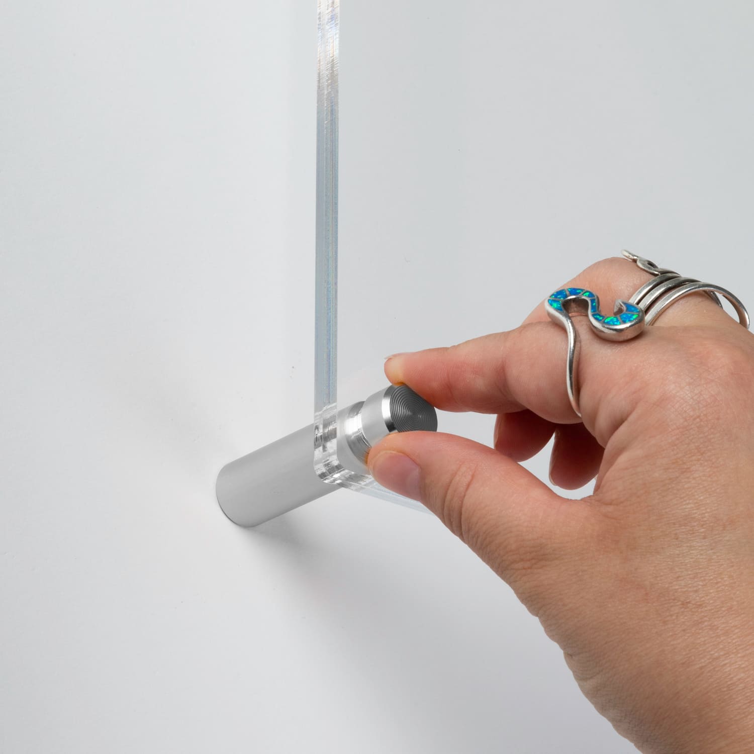 Wexel Art 12" x 12'' Acrylic Floating Frame for Album Covers with Silver Hardware