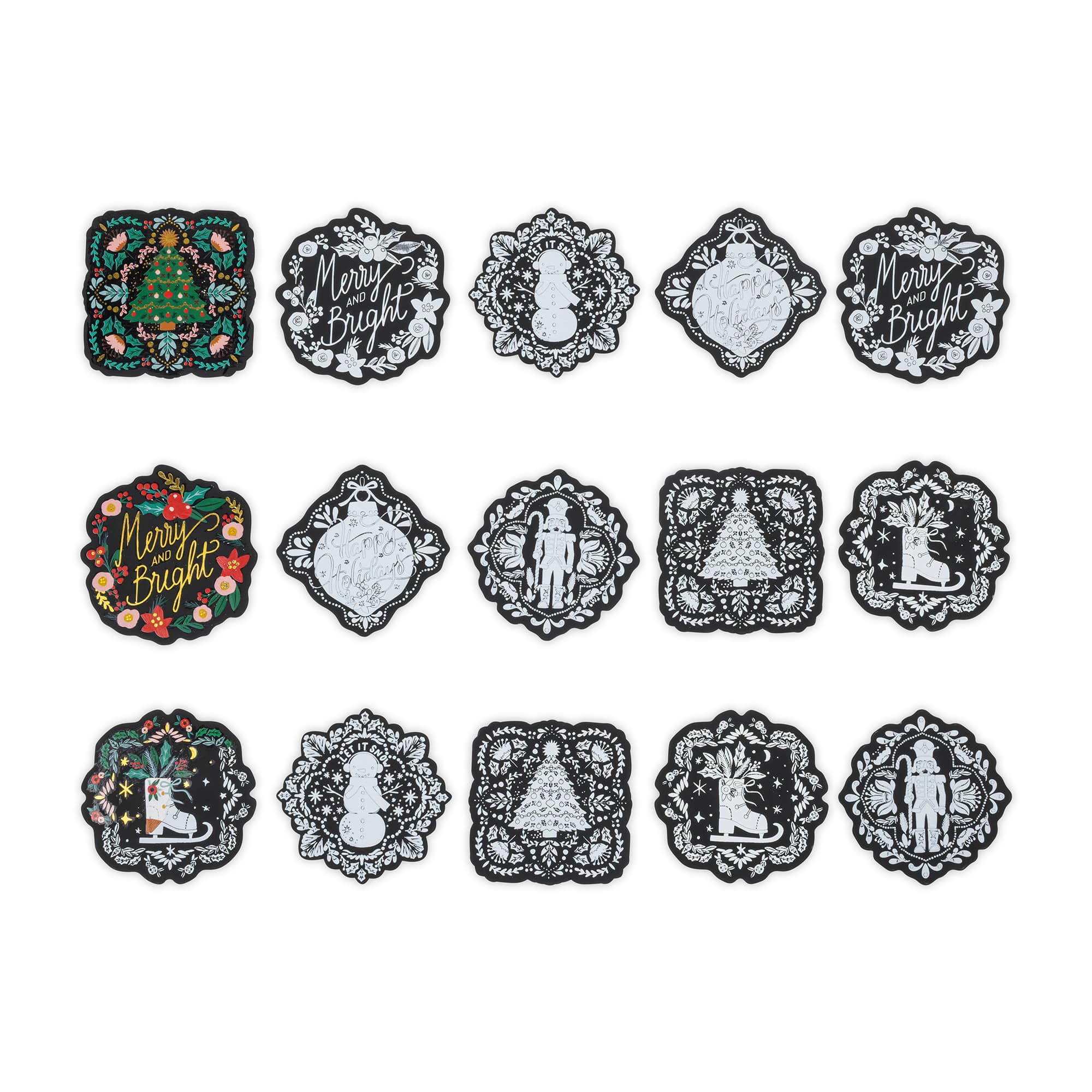 Brea Reese&#x2122; Holiday Motifs Scratch Art Stickers