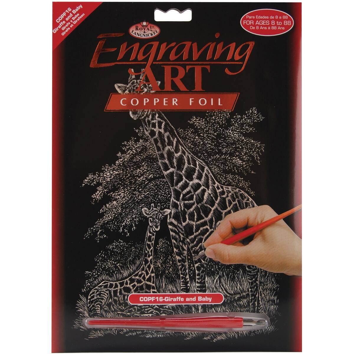 Royal & Langnickel® Giraffe & Baby Copper Foil Engraving Art Kit Michaels
