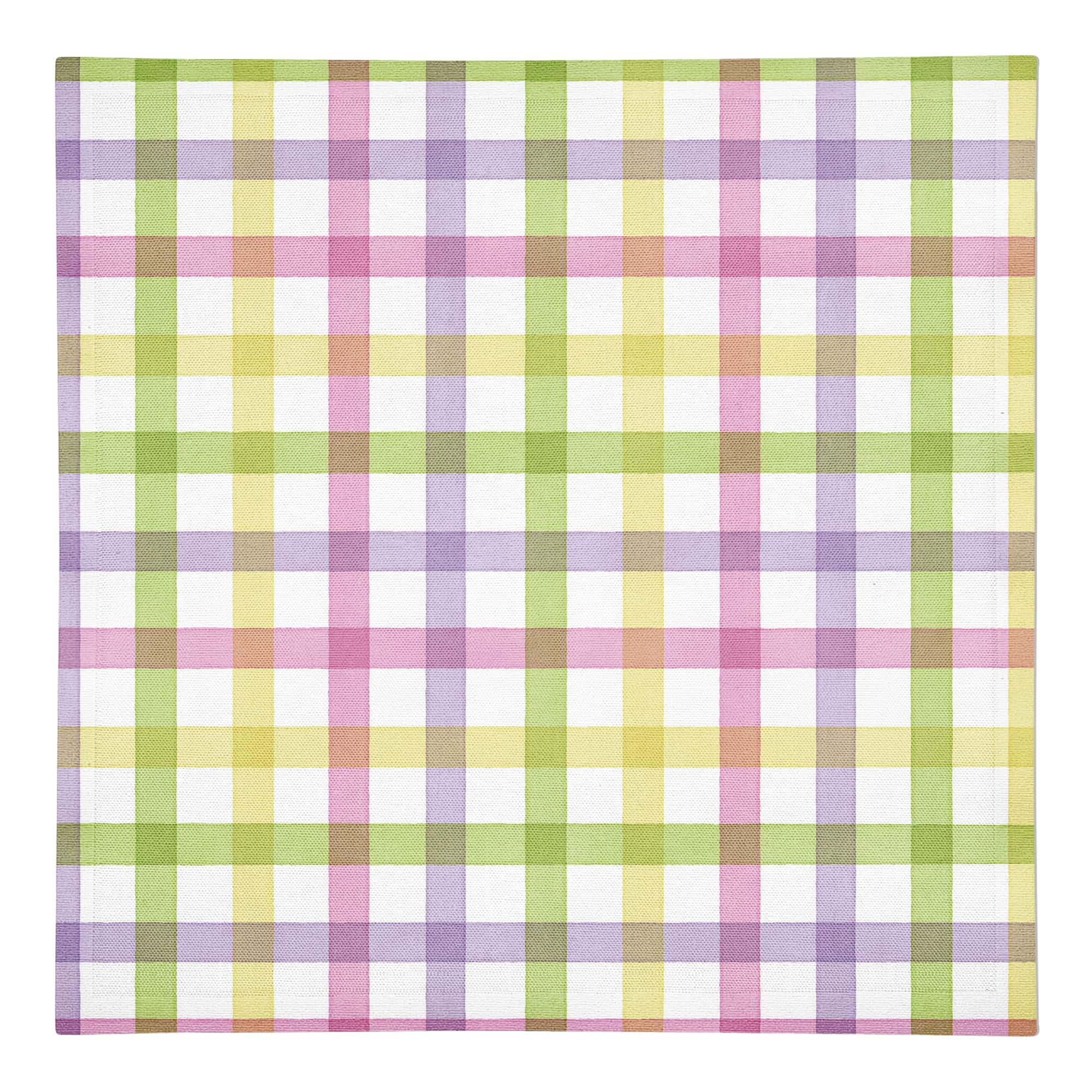 Pastel Plaid Napkin 10" x 10" Cotton Twill Napkin