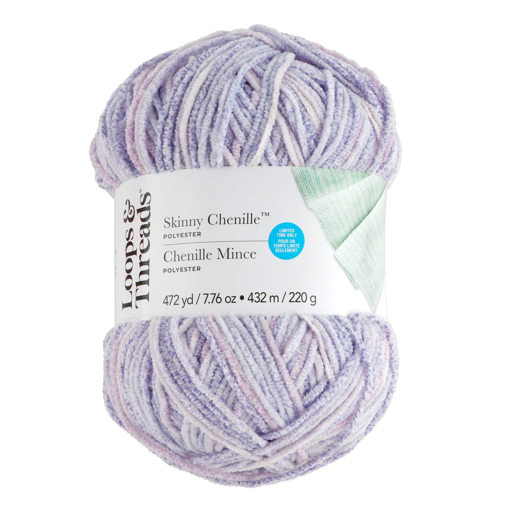 Skinny Chenille&#x2122; Stripes Yarn by Loops &#x26; Threads&#xAE;