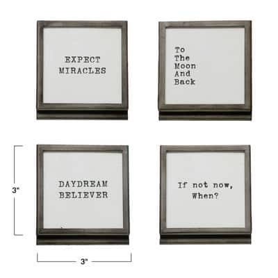 Lavish Home Picture Frame Set, 4x6 Frames Pack For Picture Gallery Wall  With Stand and Hanging Hooks, Set of 6 (Black)