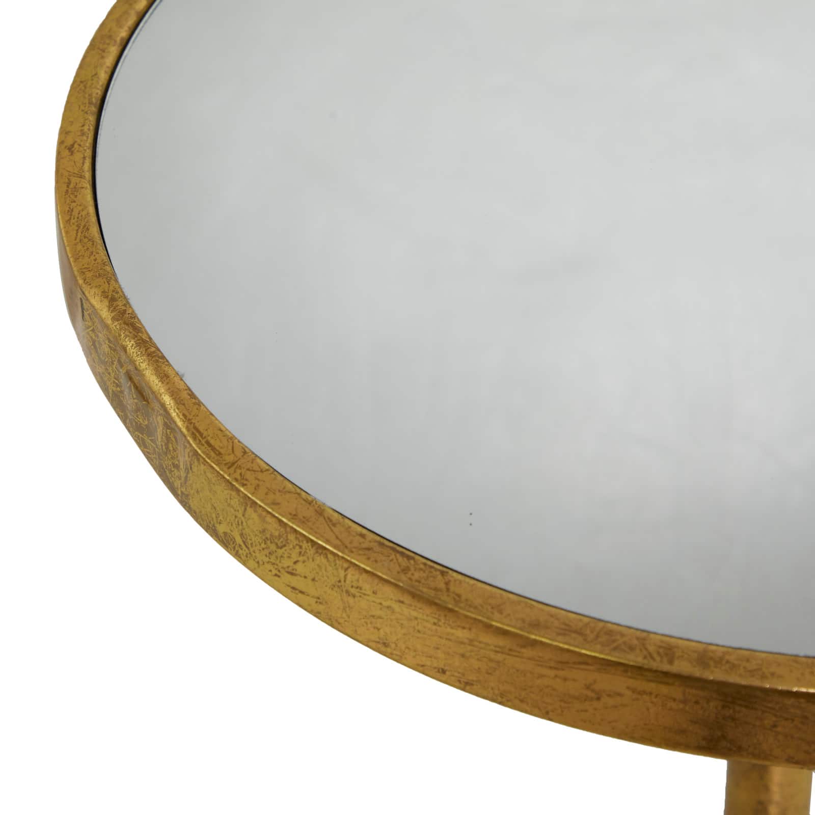 Gold Metal Contemporary Accent Table, 16" x 16" x 24"