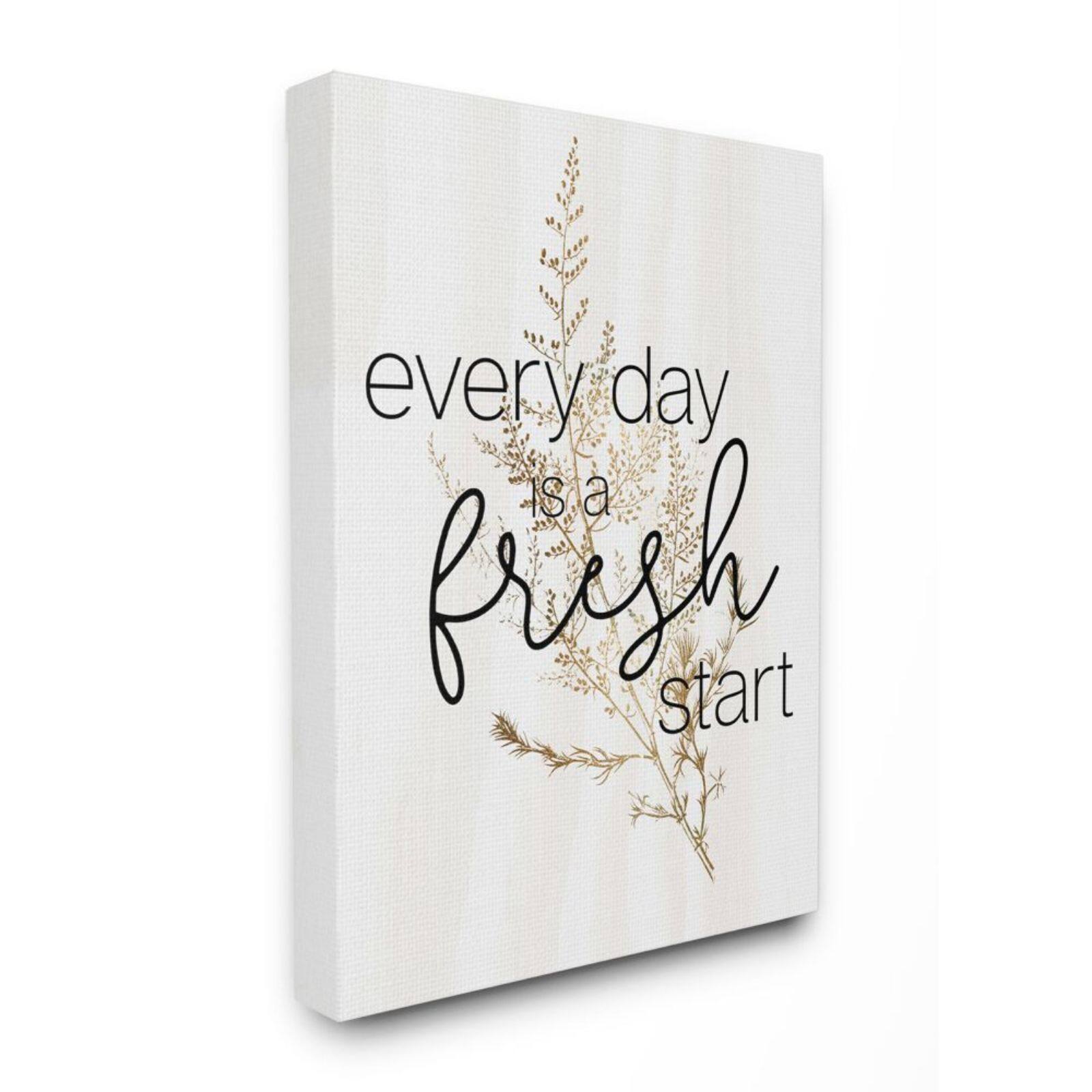Stupell Industries Nature Everyday Fresh Start Wall Accent
