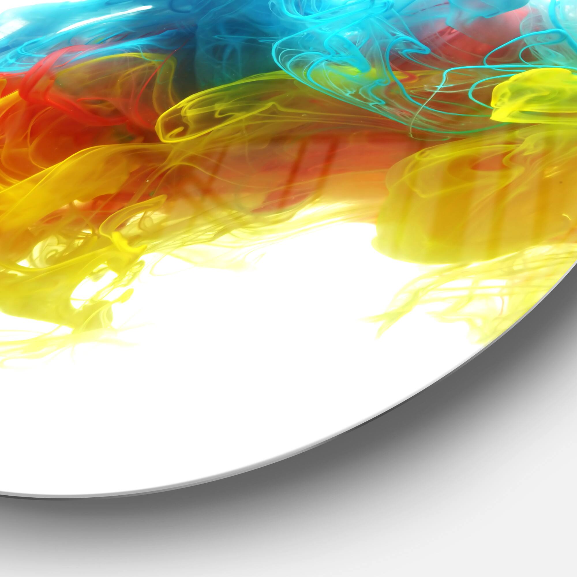 Designart - Colorful Ink in Water' Abstract Metal Artwork