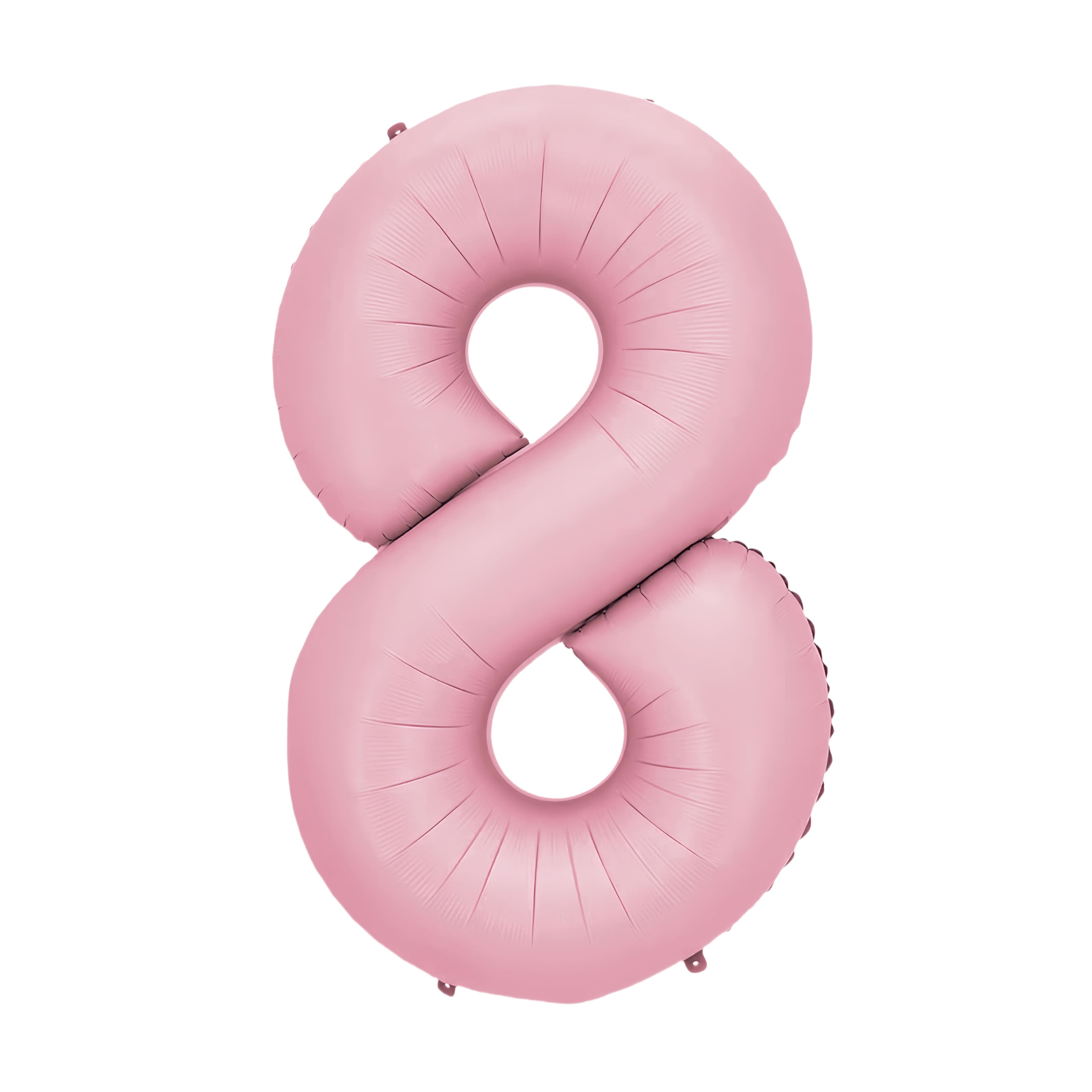 34&#x22; Light Pink Number Foil Balloon