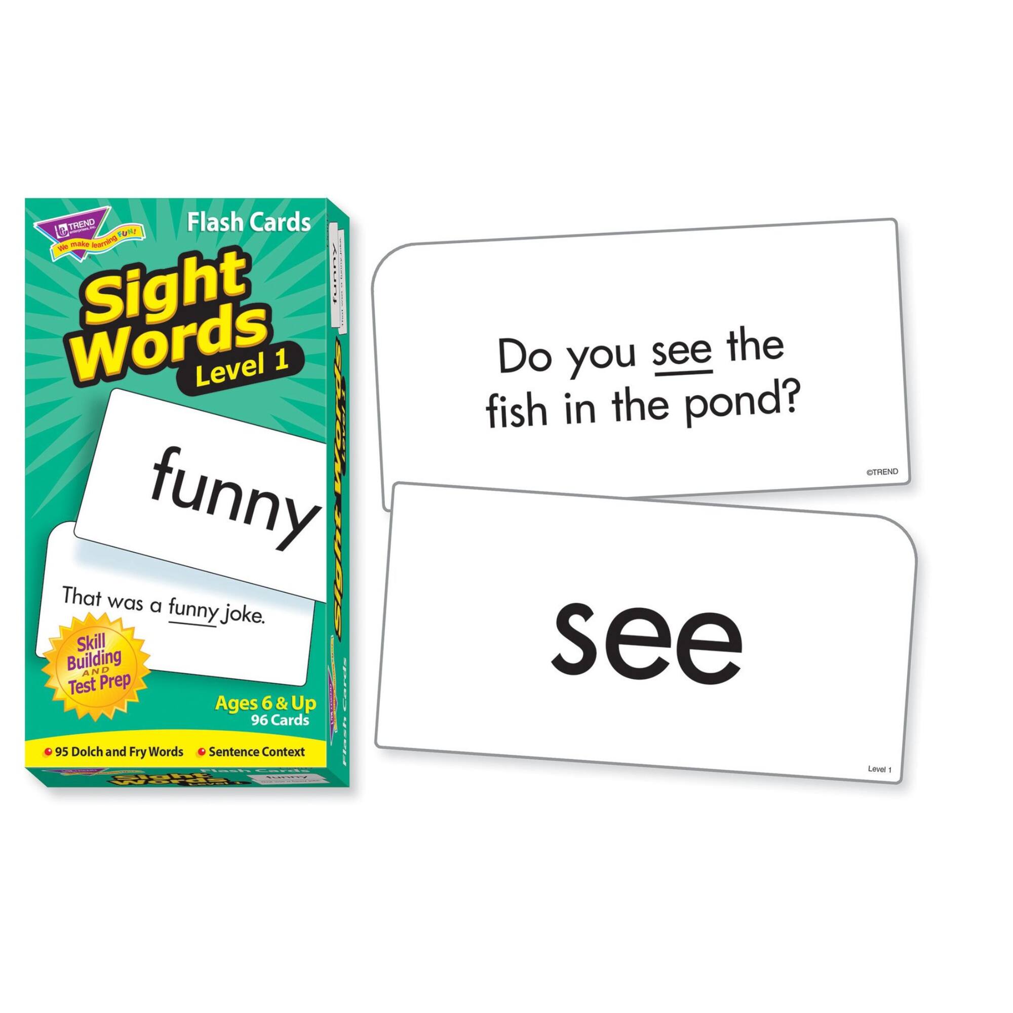 Trend Enterprises® Sight Words Level 1 Skill Drill Flash Cards