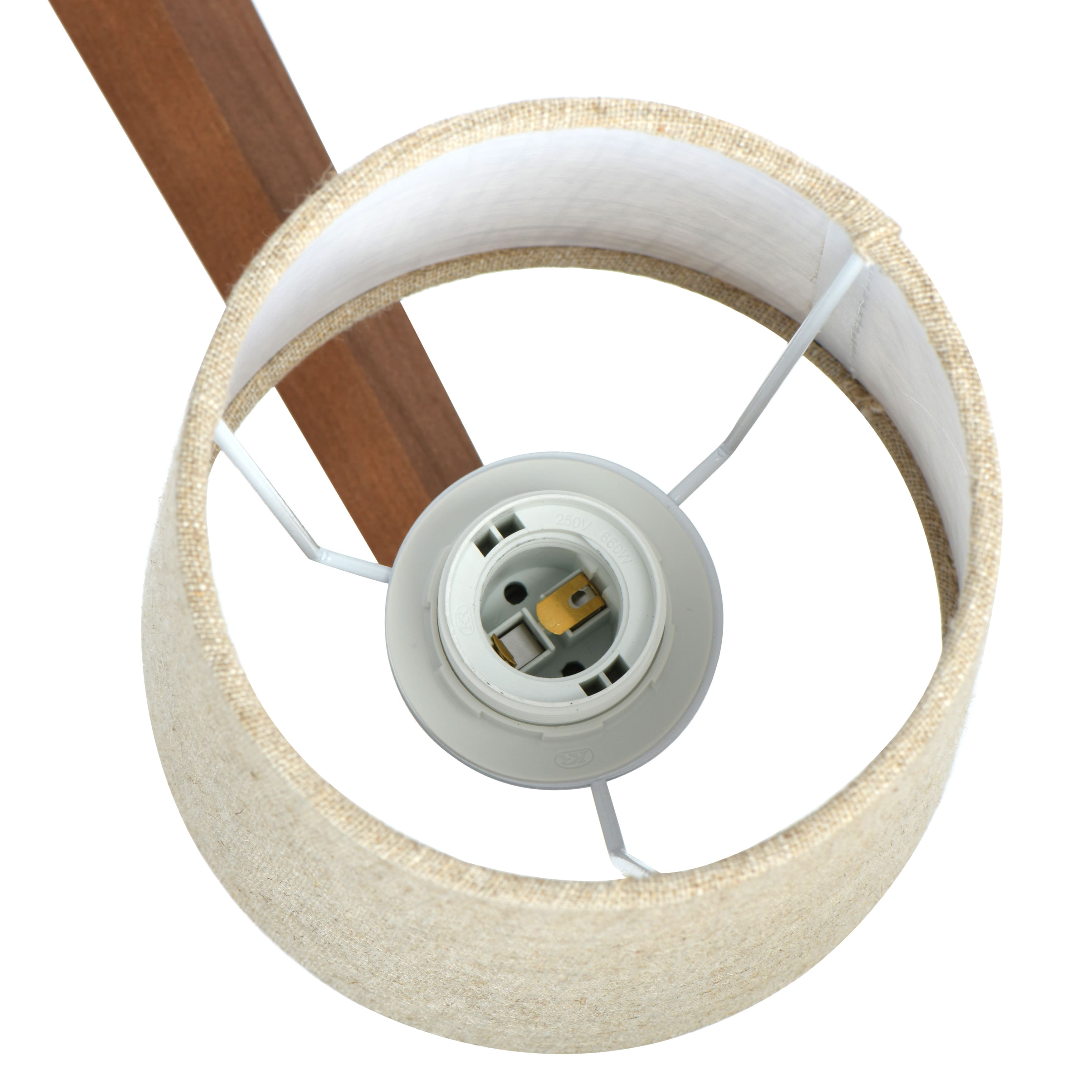 Hello Honey&#xAE; 37.5&#x22; Wood &#x26; Metal Chandelier with Linen Shades