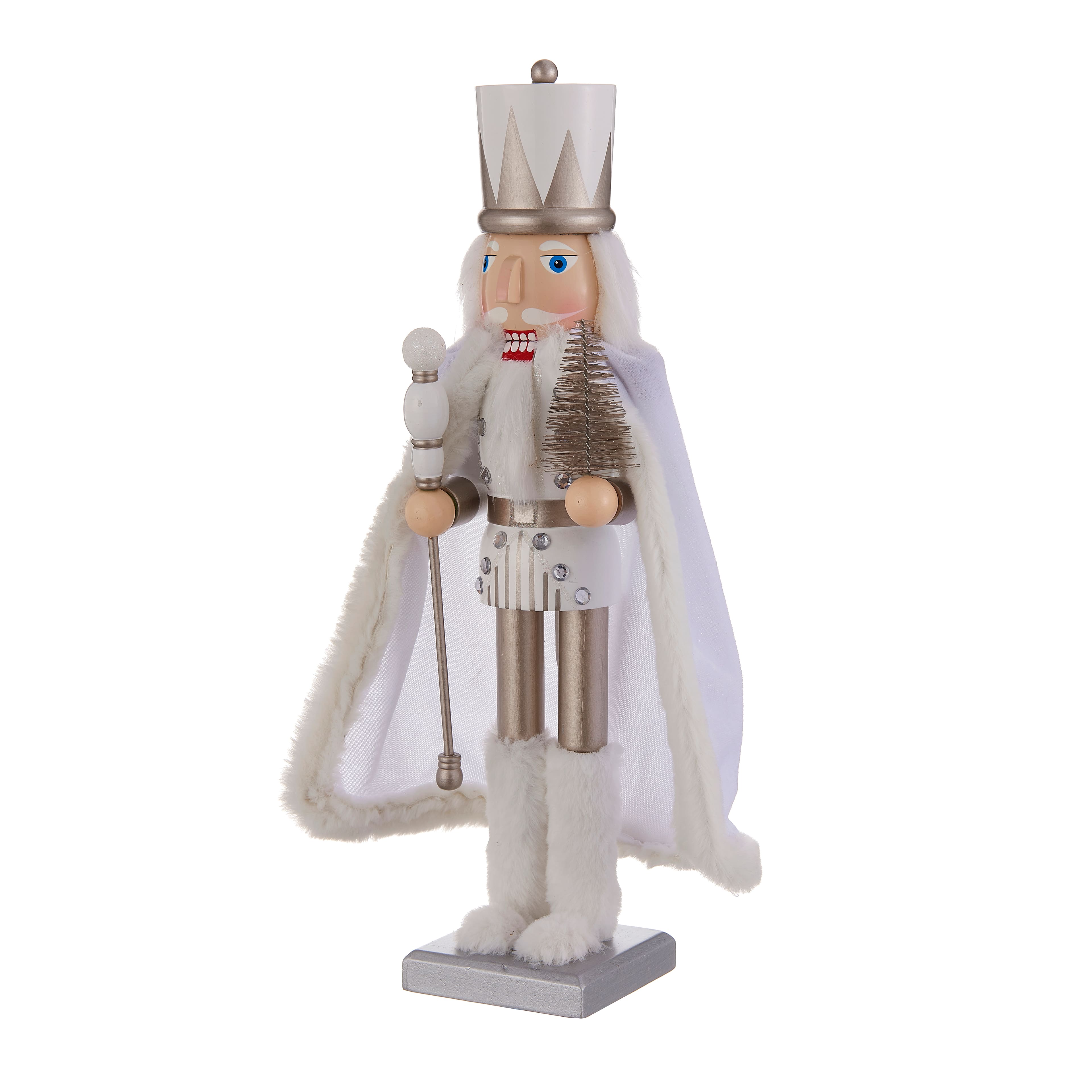 16&#x22; White &#x26; Silver Nutcracker King by Ashland&#xAE;