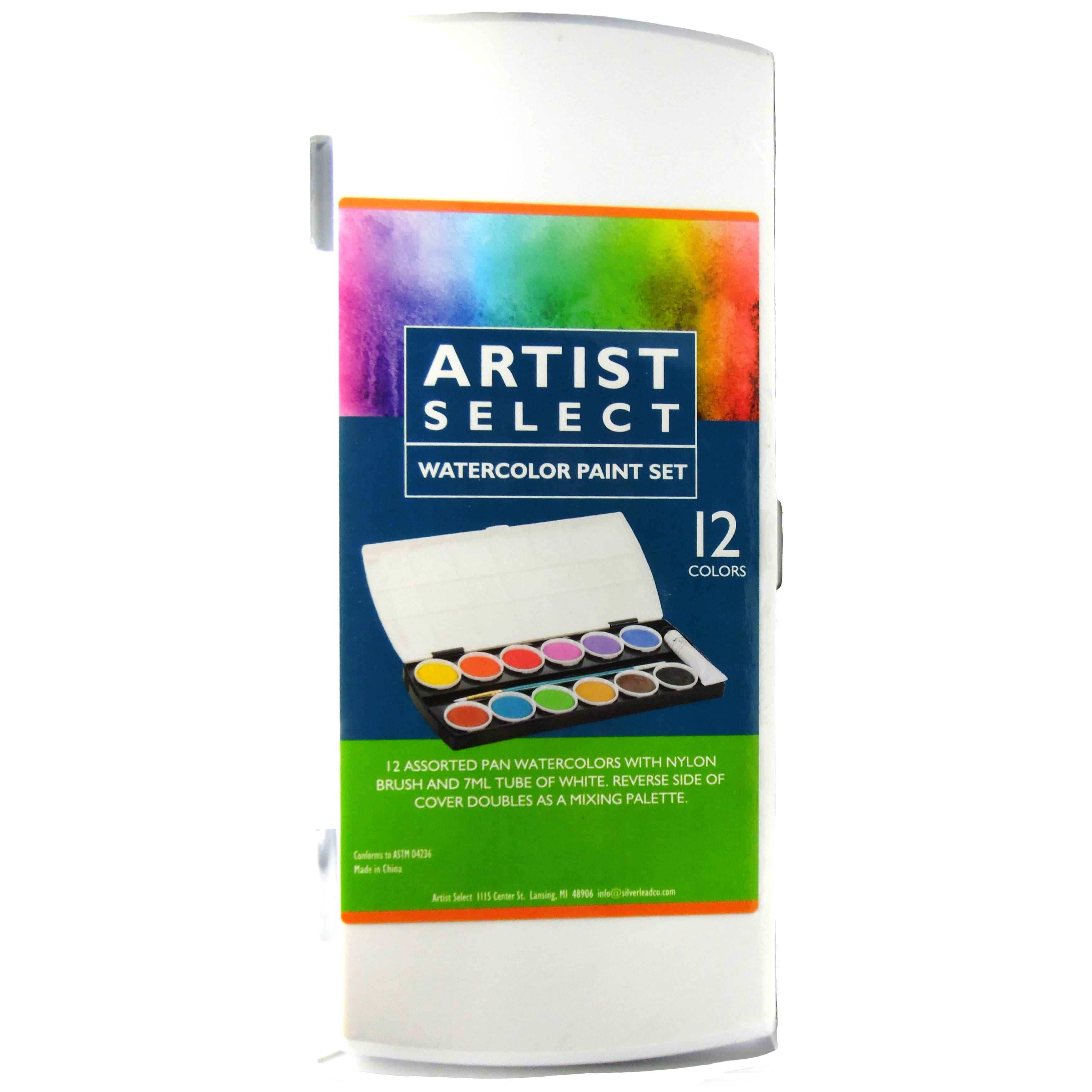 Artist Select 12 Color Professional Watercolor Paint Set