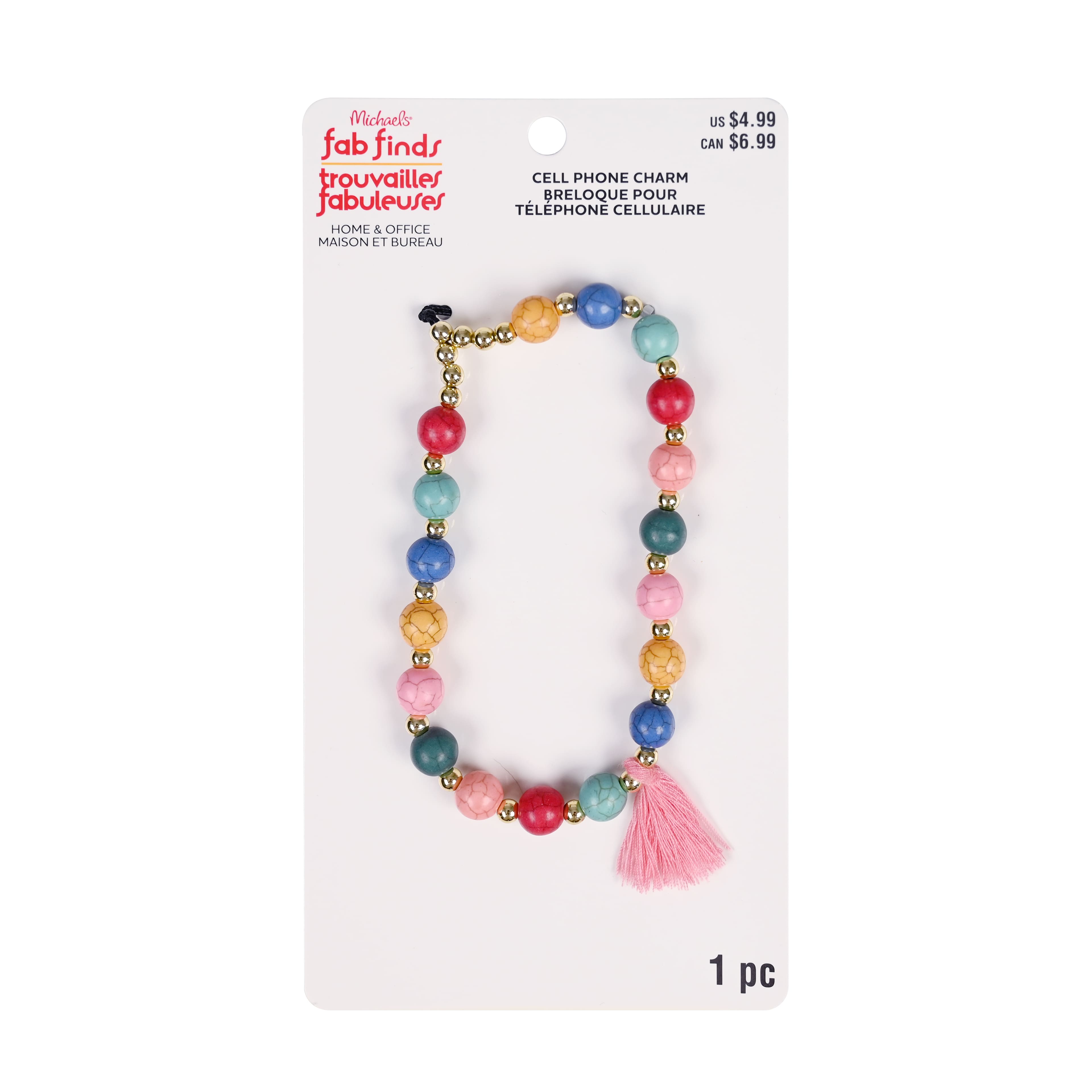 Assorted 5&#x22; Cell Phone Charm, 1pc. by Fab Finds