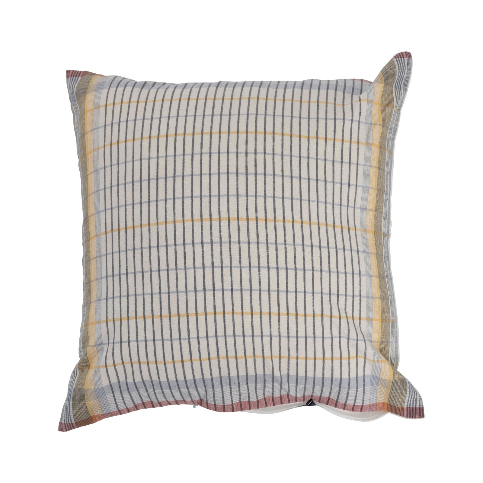 Hello Honey® Multicolor Plaid Woven Cotton Pillow