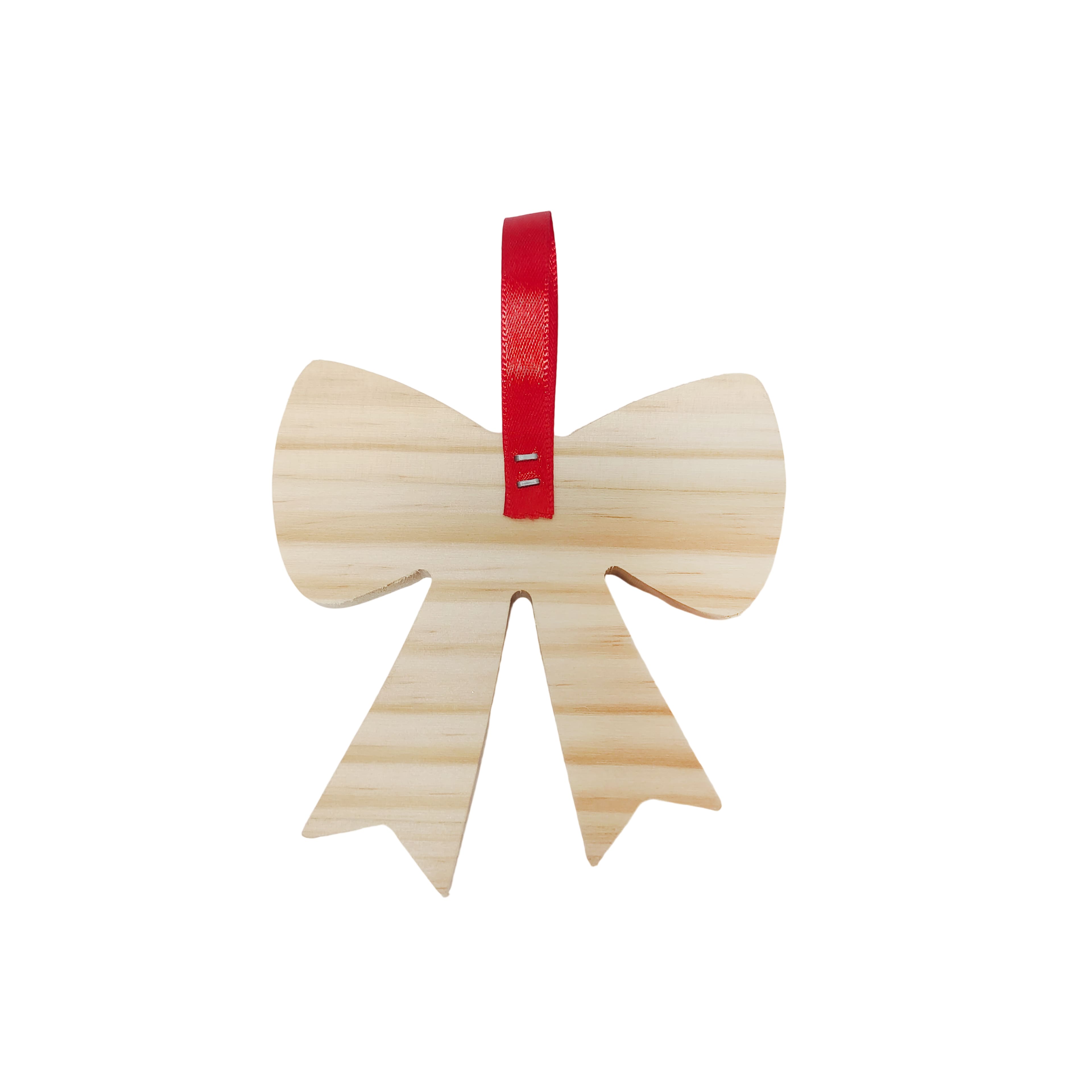 4&#x22; Bow DIY Pinewood Ornament by Make Market&#xAE;