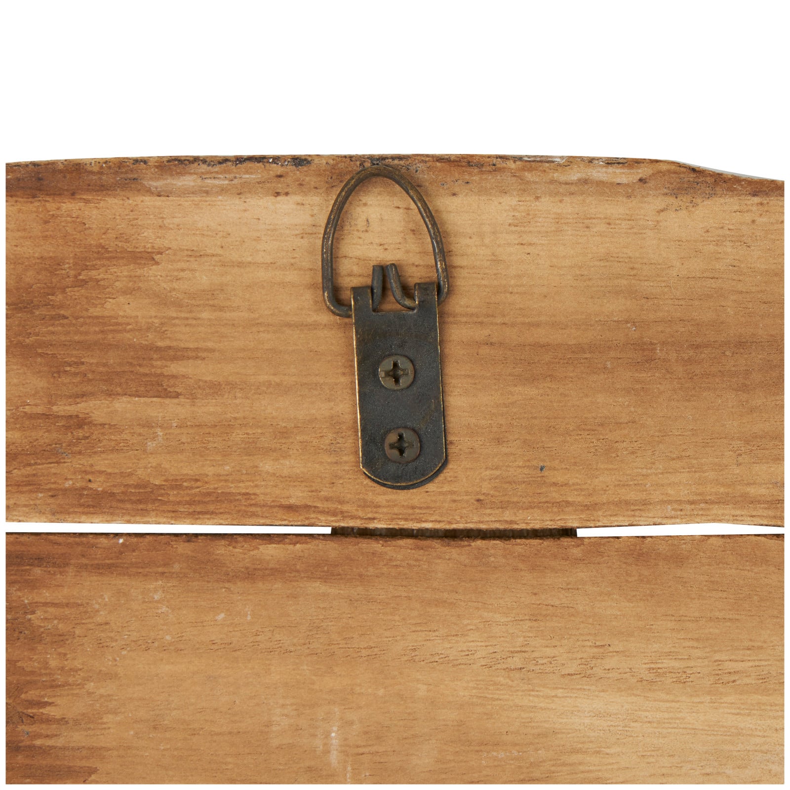 Handmade Whitewashed Brown Wood Live Edge Wall Hook with 5 Fish-Shaped Hangers