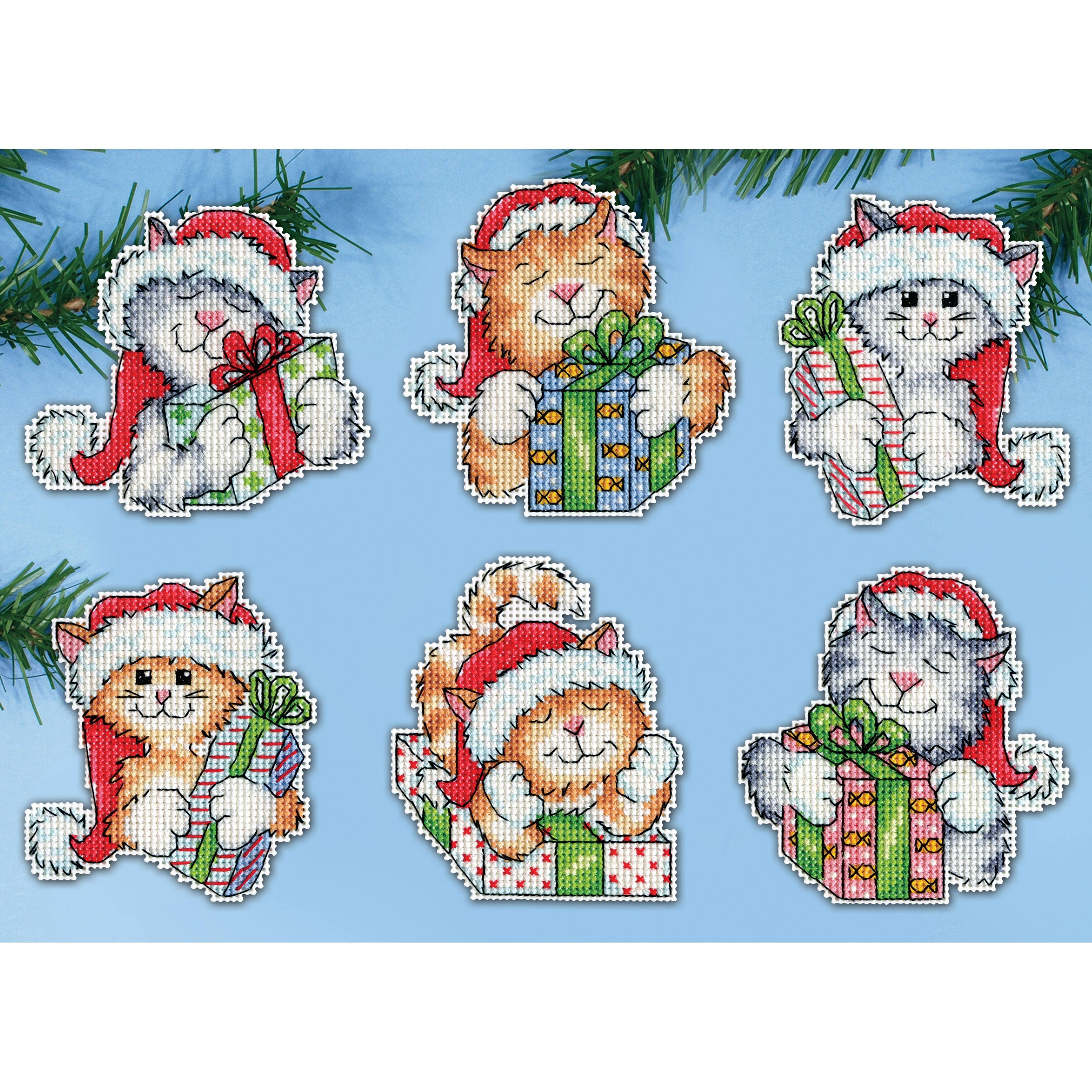 Design Works™ Cats Plastic Canvas Ornament Kit | Christmas Ornament ...