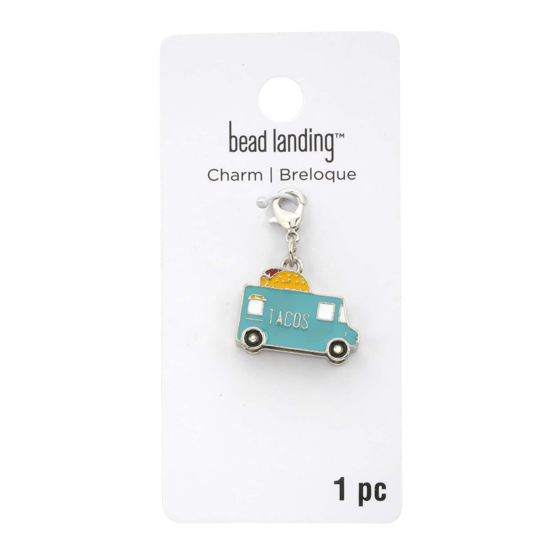 12 Pack: Metal Blue Taco Truck Charm by Bead Landing&#x2122;